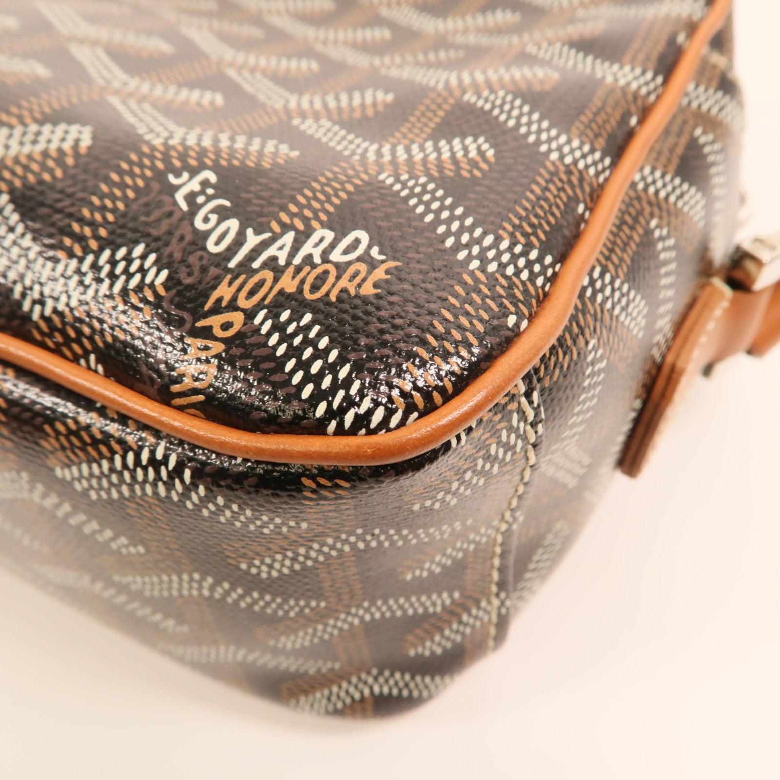 GOYARD 塗層帆布Cap Vert PM銀扣肩背袋