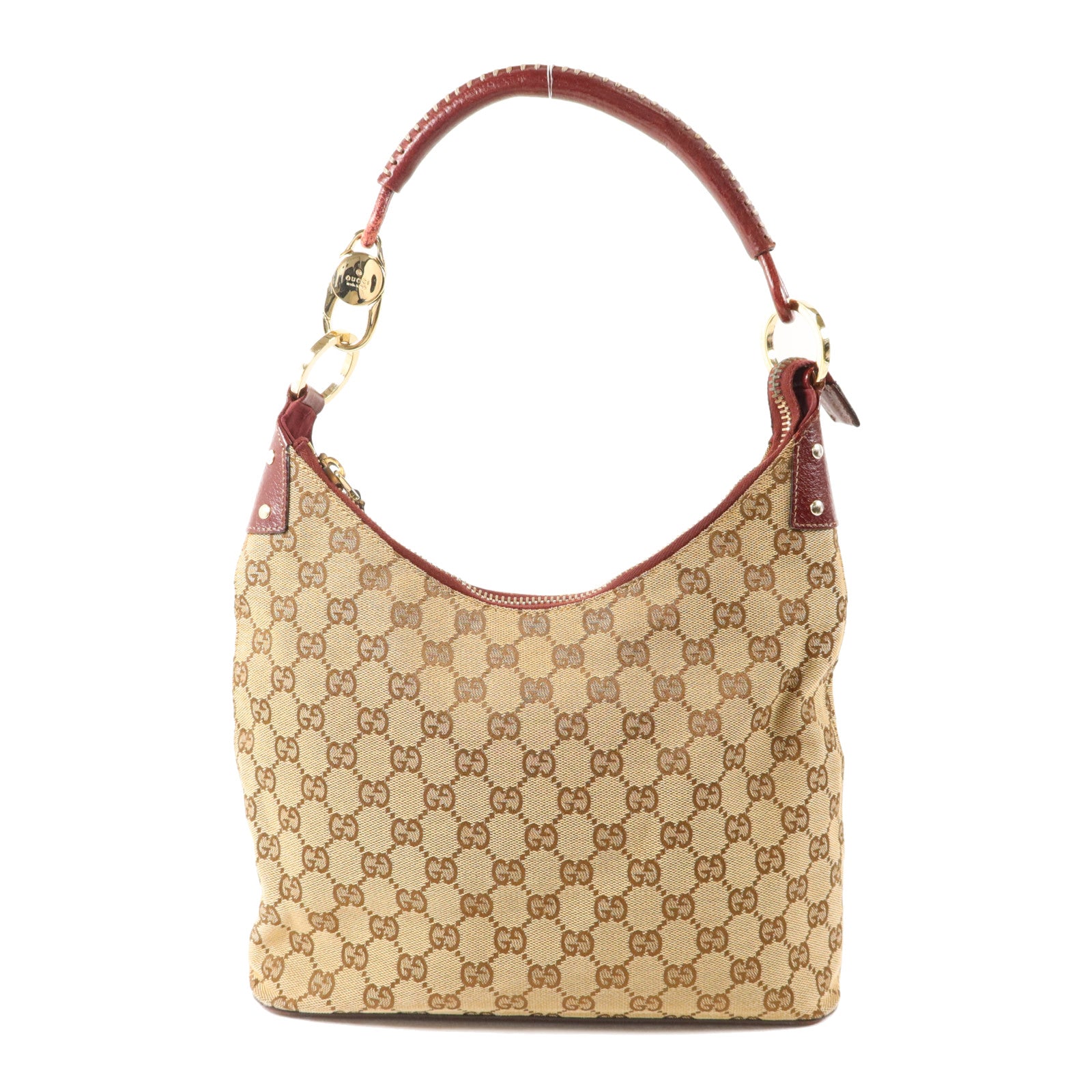 GUCCI 帆布Shoulder Bag金扣肩背袋