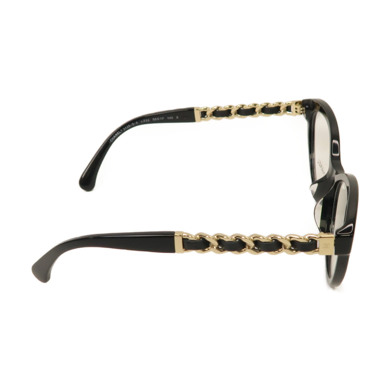 CHANEL 【激減優惠】PVC Glasses金扣眼鏡黑色