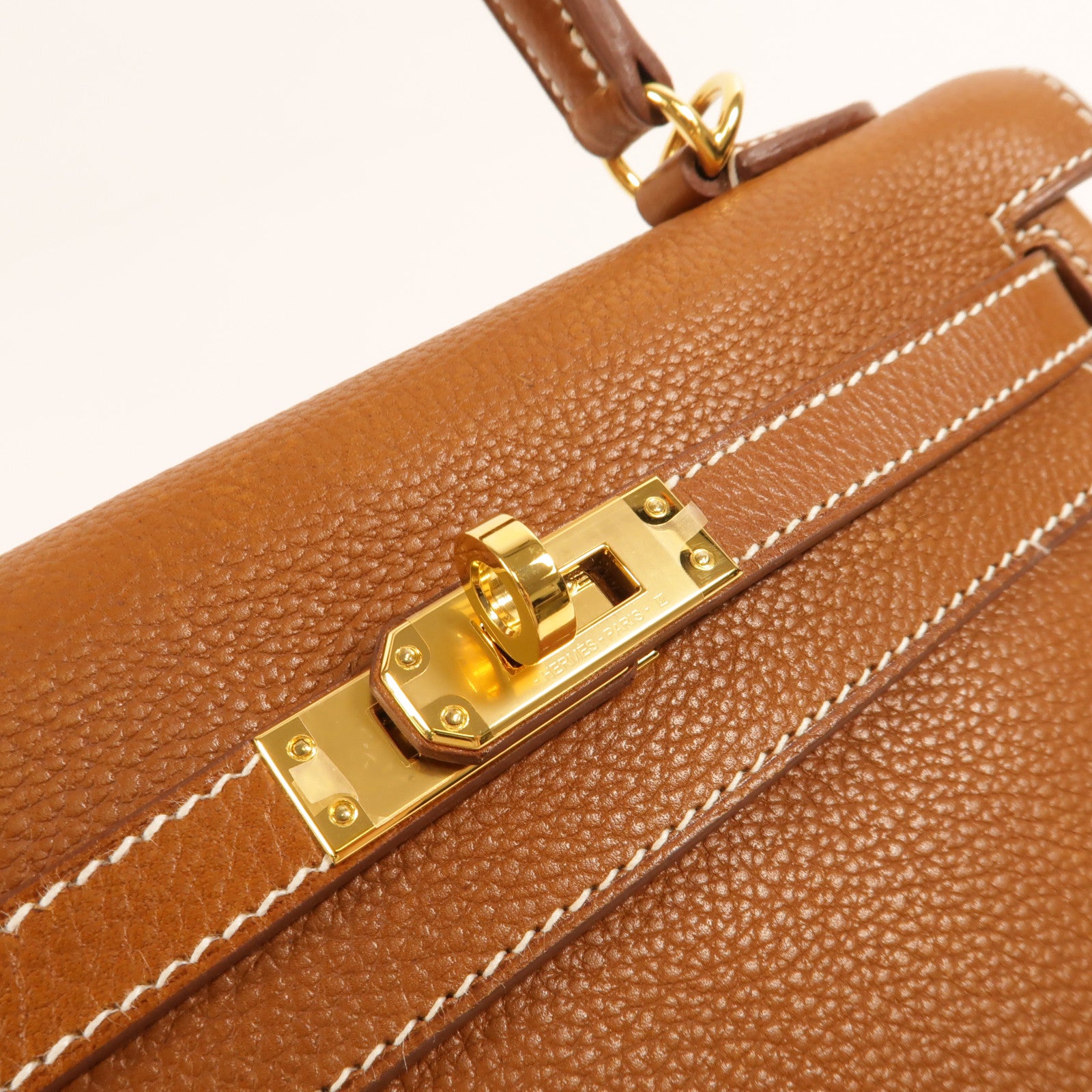 HERMES Barenia皮革Kelly 25手挽肩背兩用袋Gold