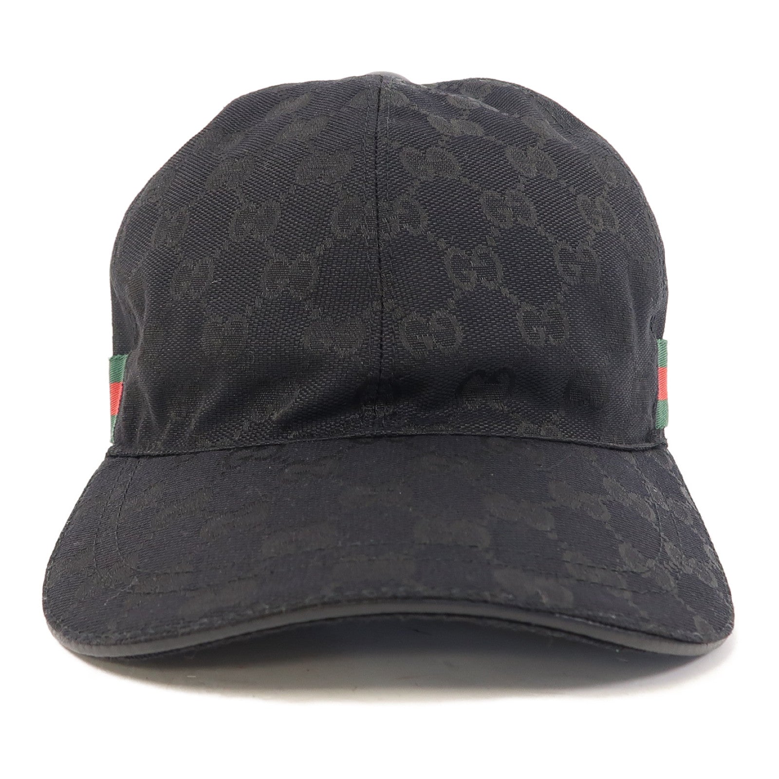 GUCCI 帆布Original GG Canvas Baseball Hat With Web帽子黑色