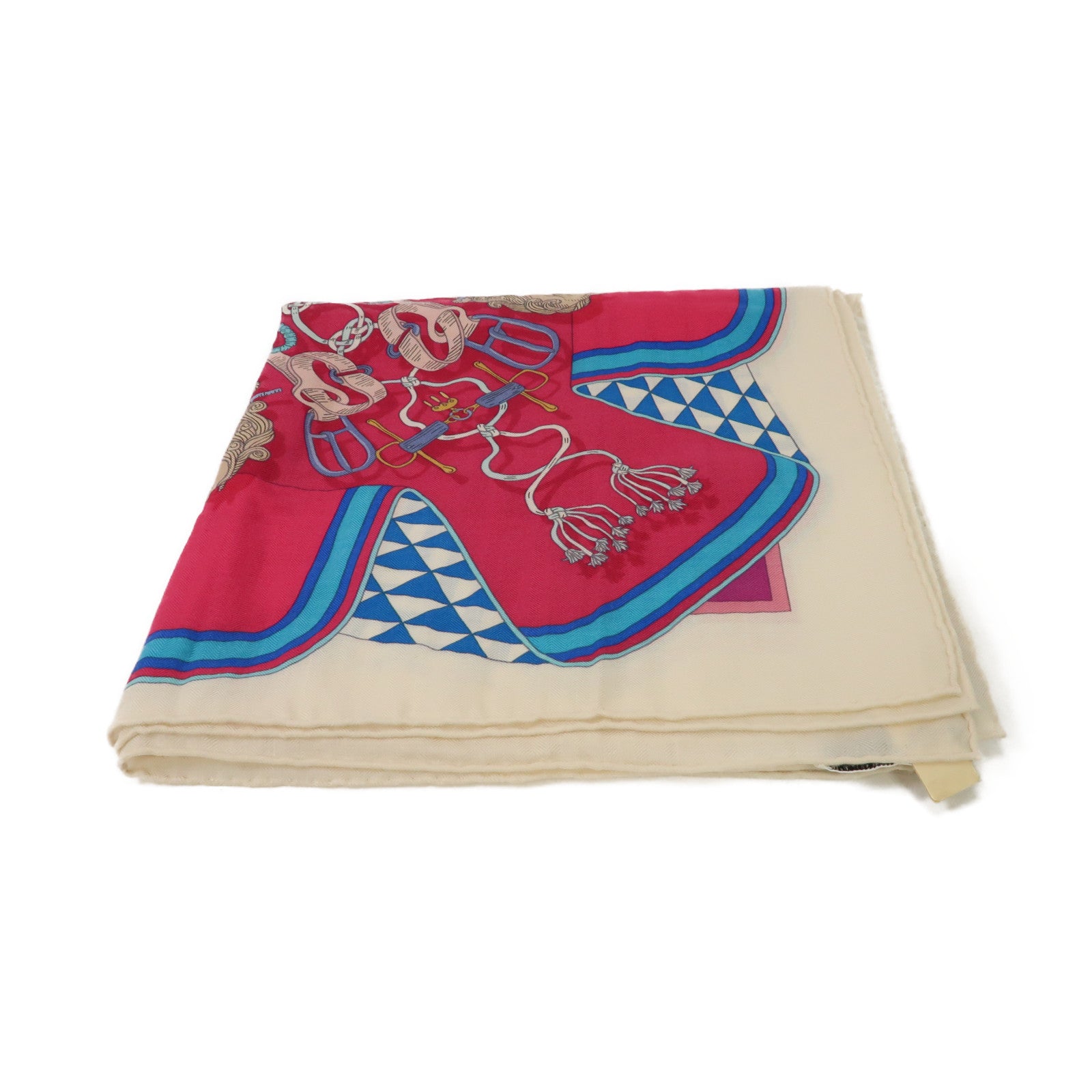 HERMES 羊絨/絲質Scarf 140x140圍巾粉紅色