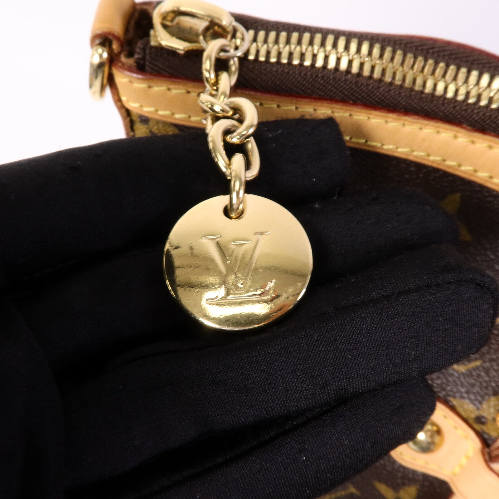 LOUIS VUITTON Monogram Palermo GM金扣手挽肩背兩用袋棕色