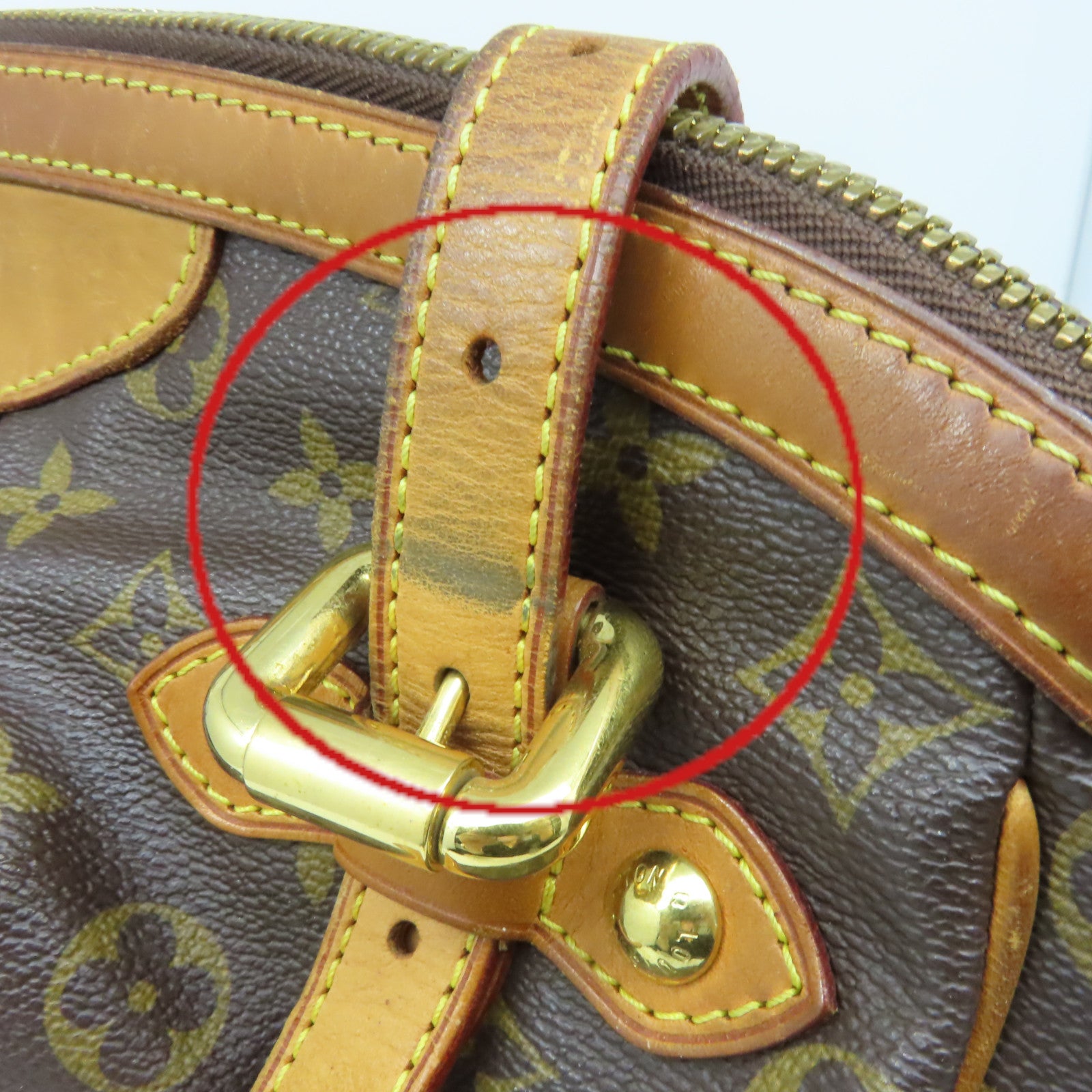 LOUIS VUITTON 【激減優惠】Monogram Tivoli GM金扣手挽袋啡色