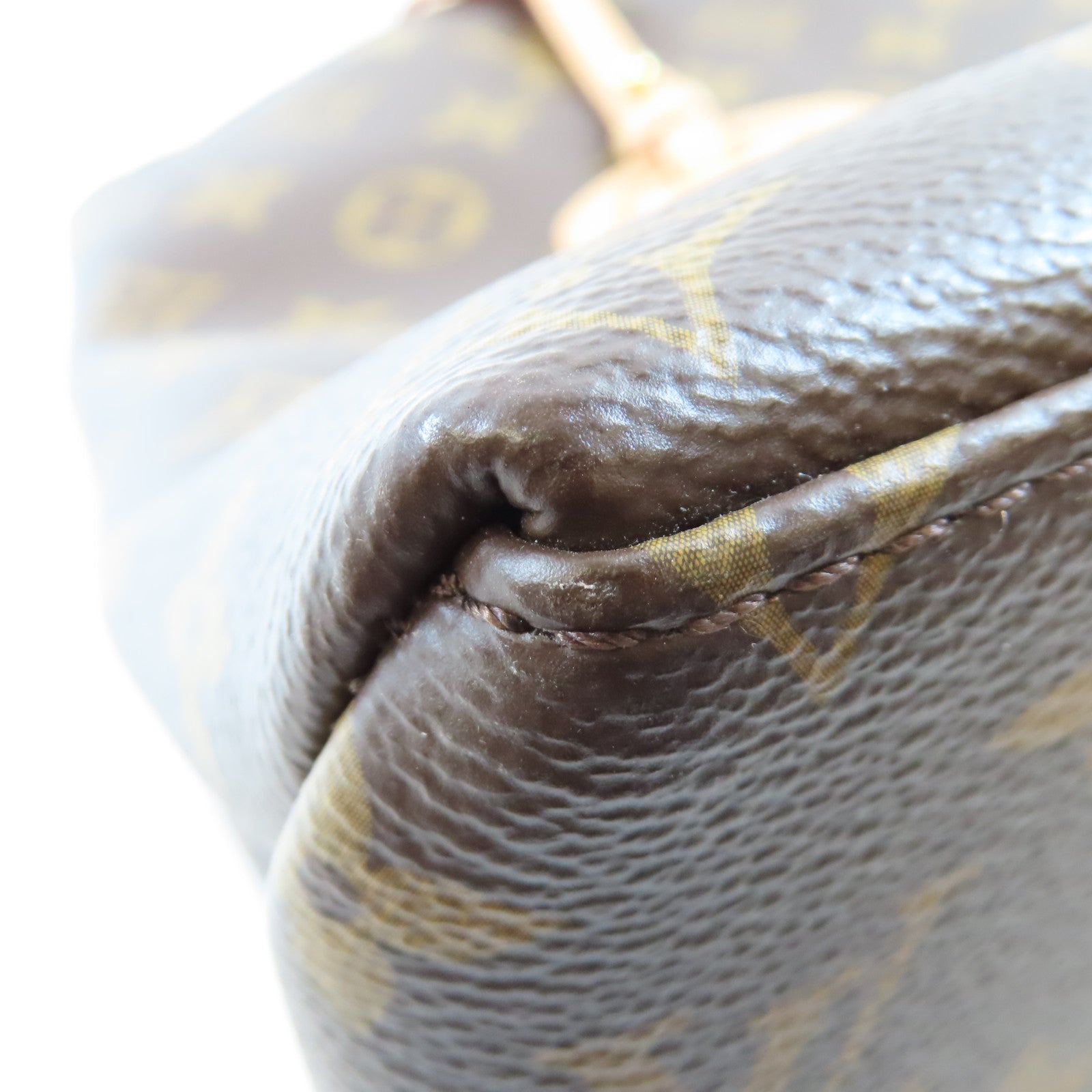 LOUIS VUITTON Monogram Petit Palais金扣手挽肩背兩用袋棕色
