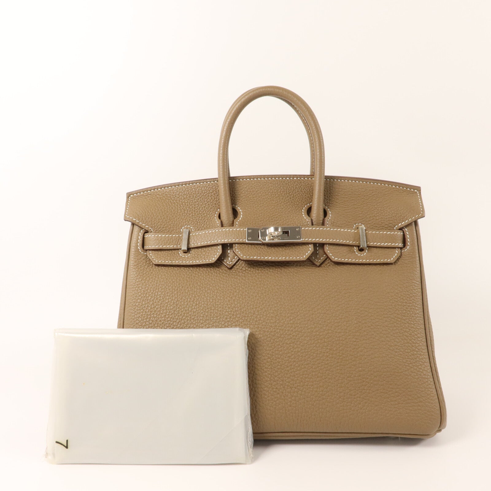 HERMES Togo皮革Birkin 25手挽袋Etoupe