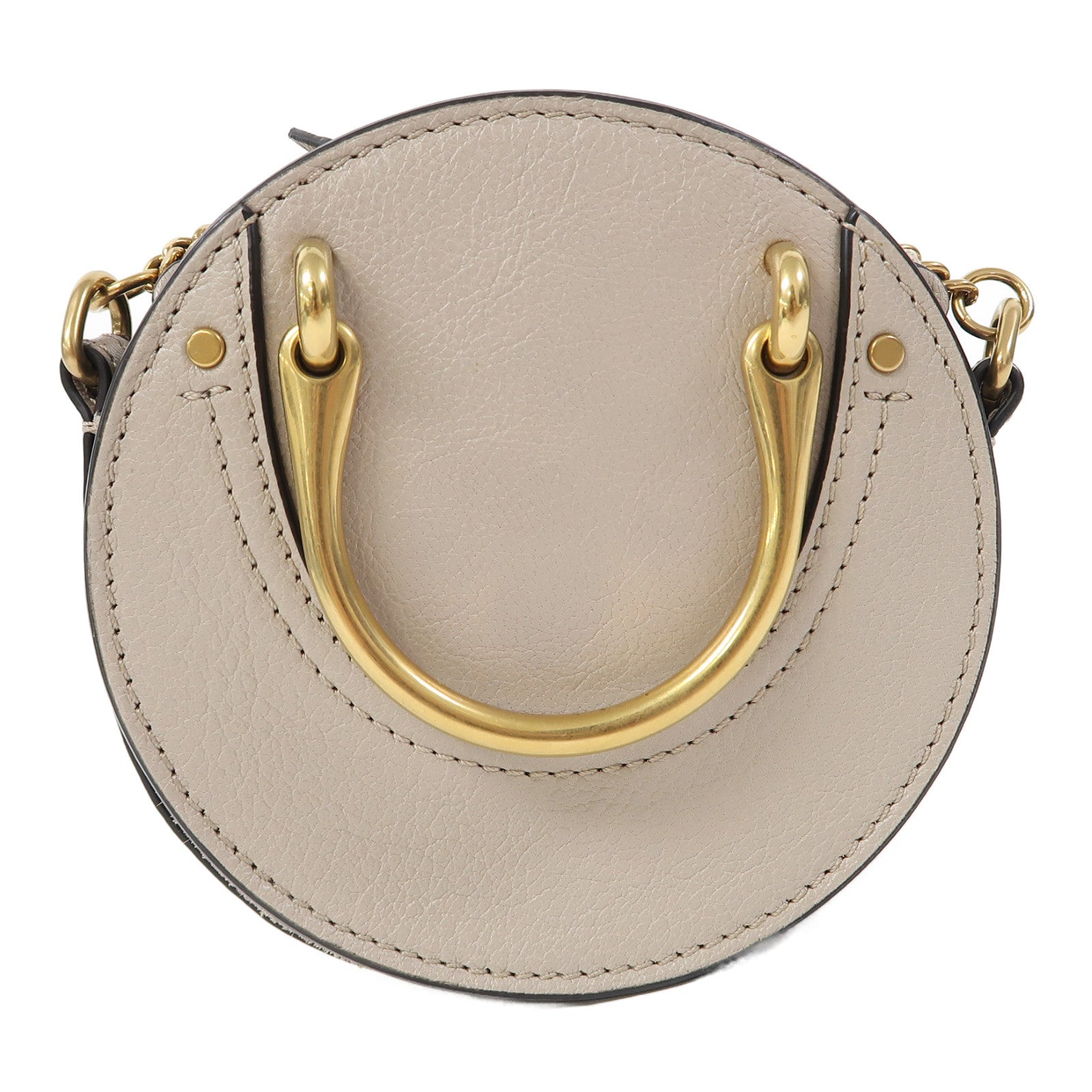 Chloe 牛皮皮革Mini Pixie Deals金扣鏈帶肩背袋灰色