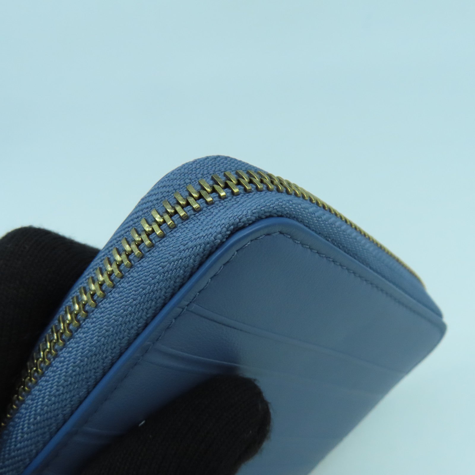 Dior 【激減優惠】羊皮皮革Card Case金扣卡片套藍色