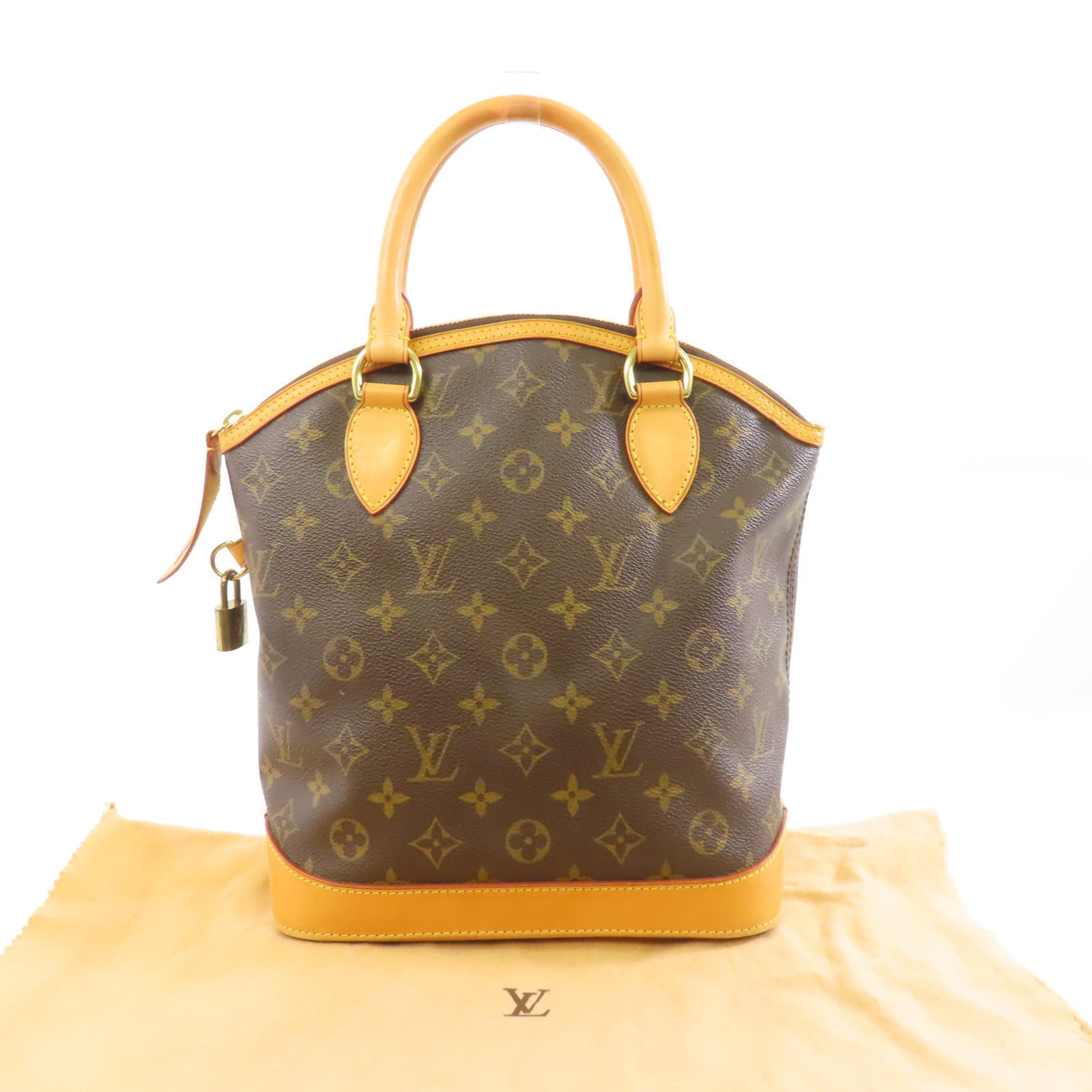 LOUIS VUITTON 【激減優惠】Monogram Lockit金扣手挽袋啡色