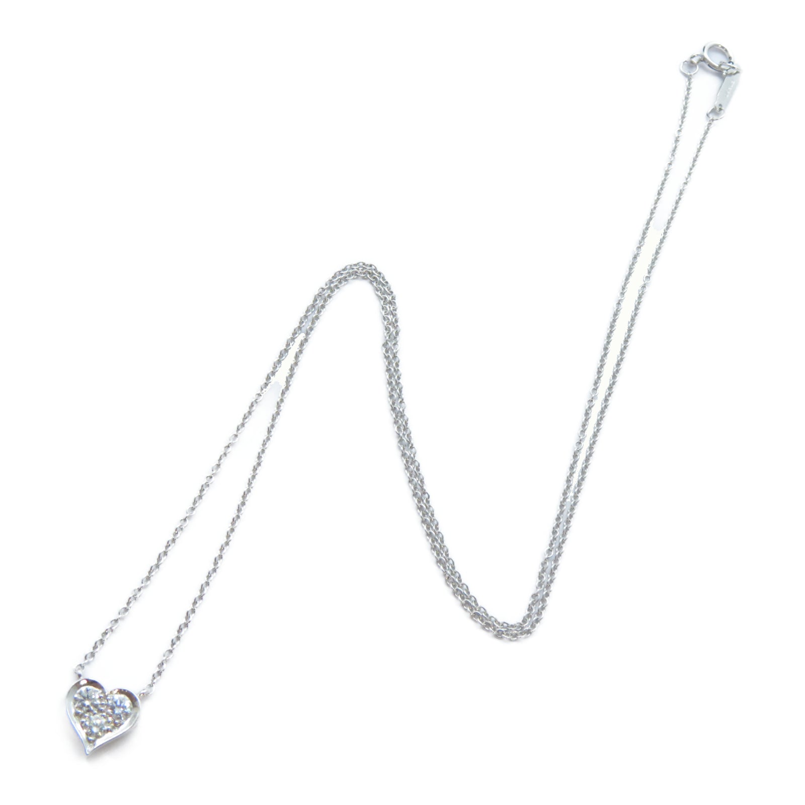 TIFFANY＆CO PT950鉑金Heart Diamond Necklace鑽石項鍊