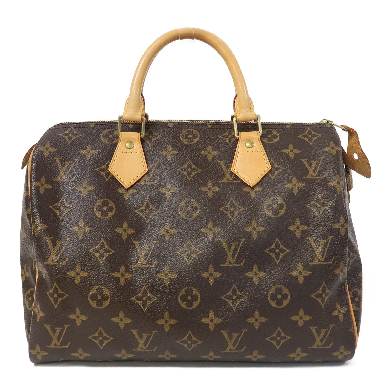 LOUIS VUITTON Monogram Speedy 30金扣手挽袋啡色