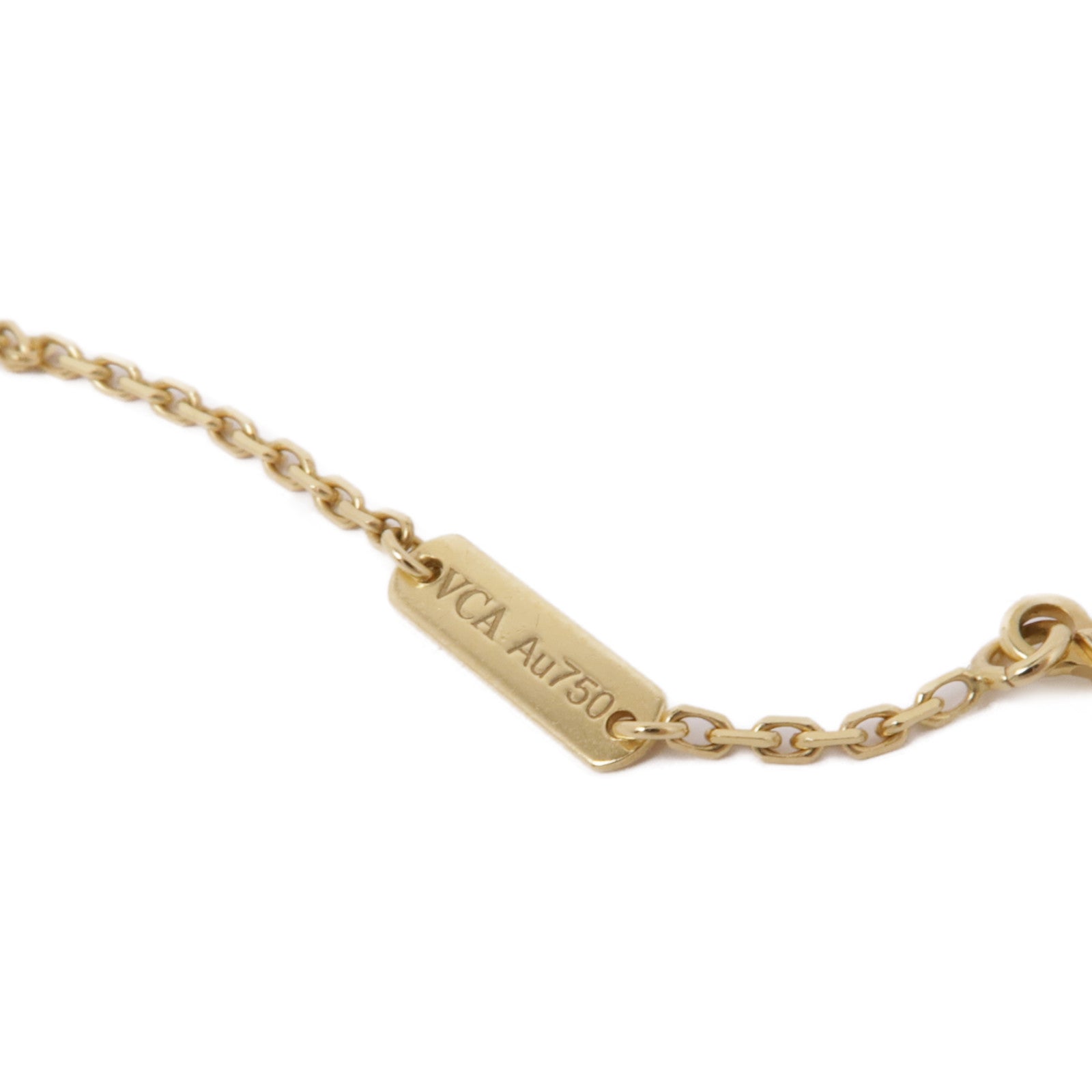 Van Cleef & Arpels 18K黃金Onxy Vintage Alhambra項鍊