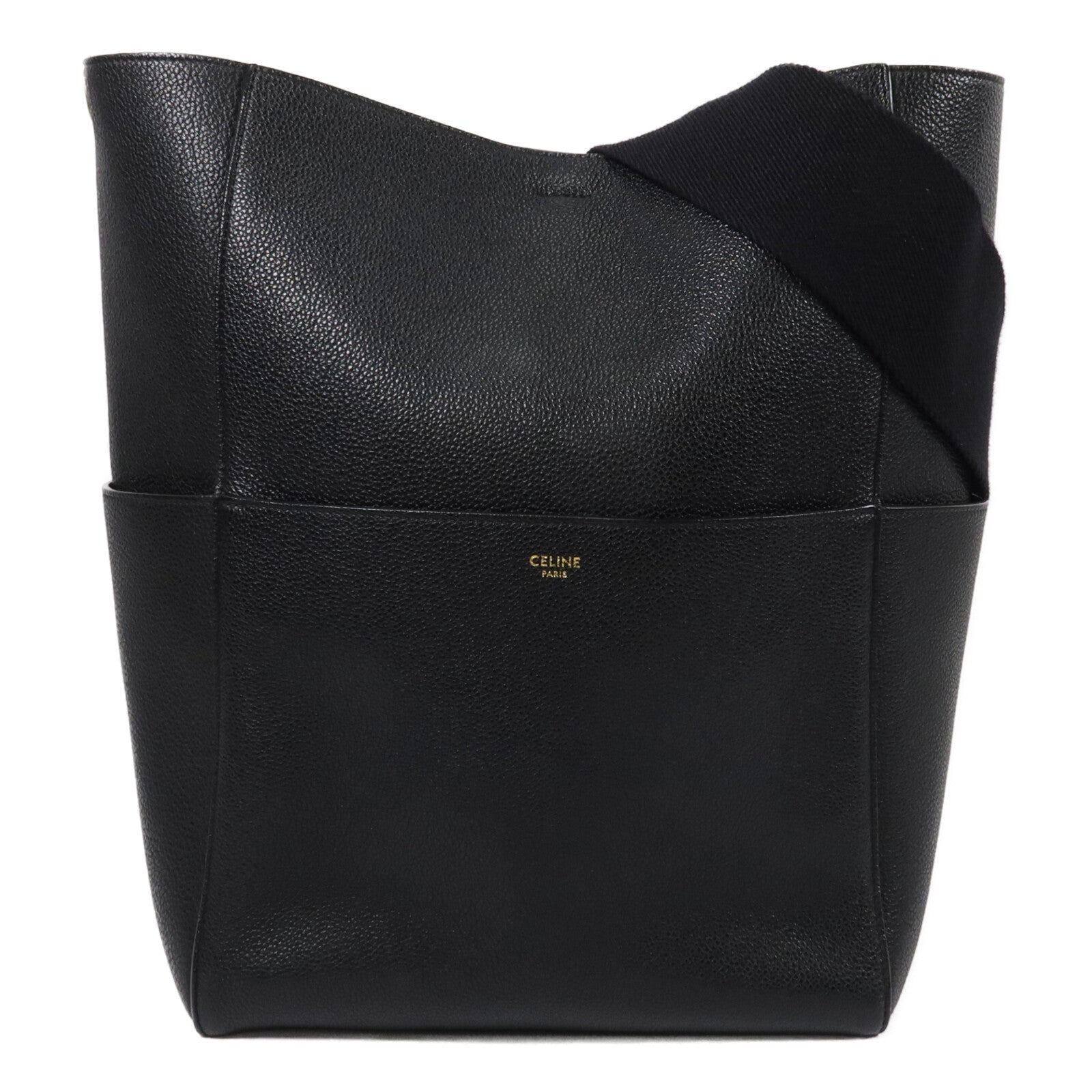 CELINE 牛皮皮革Sangle Bucket Medium肩背袋