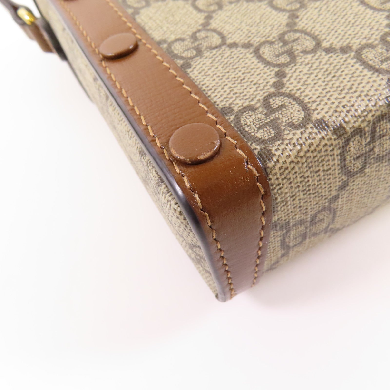 GUCCI 塗層帆布Horsebit 1955 Mini Bag金扣肩背袋