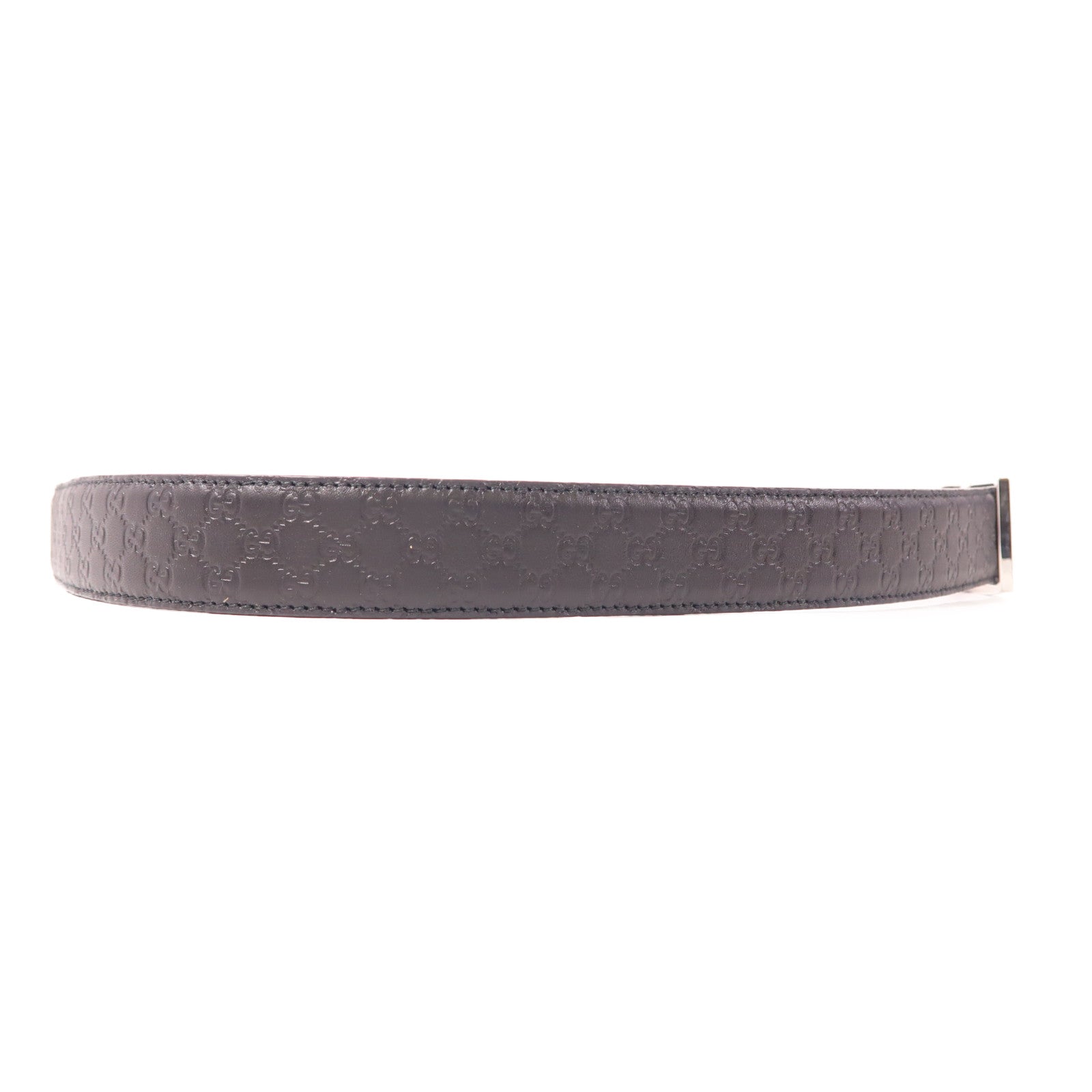 GUCCI 牛皮皮革Belt銀扣皮帶
