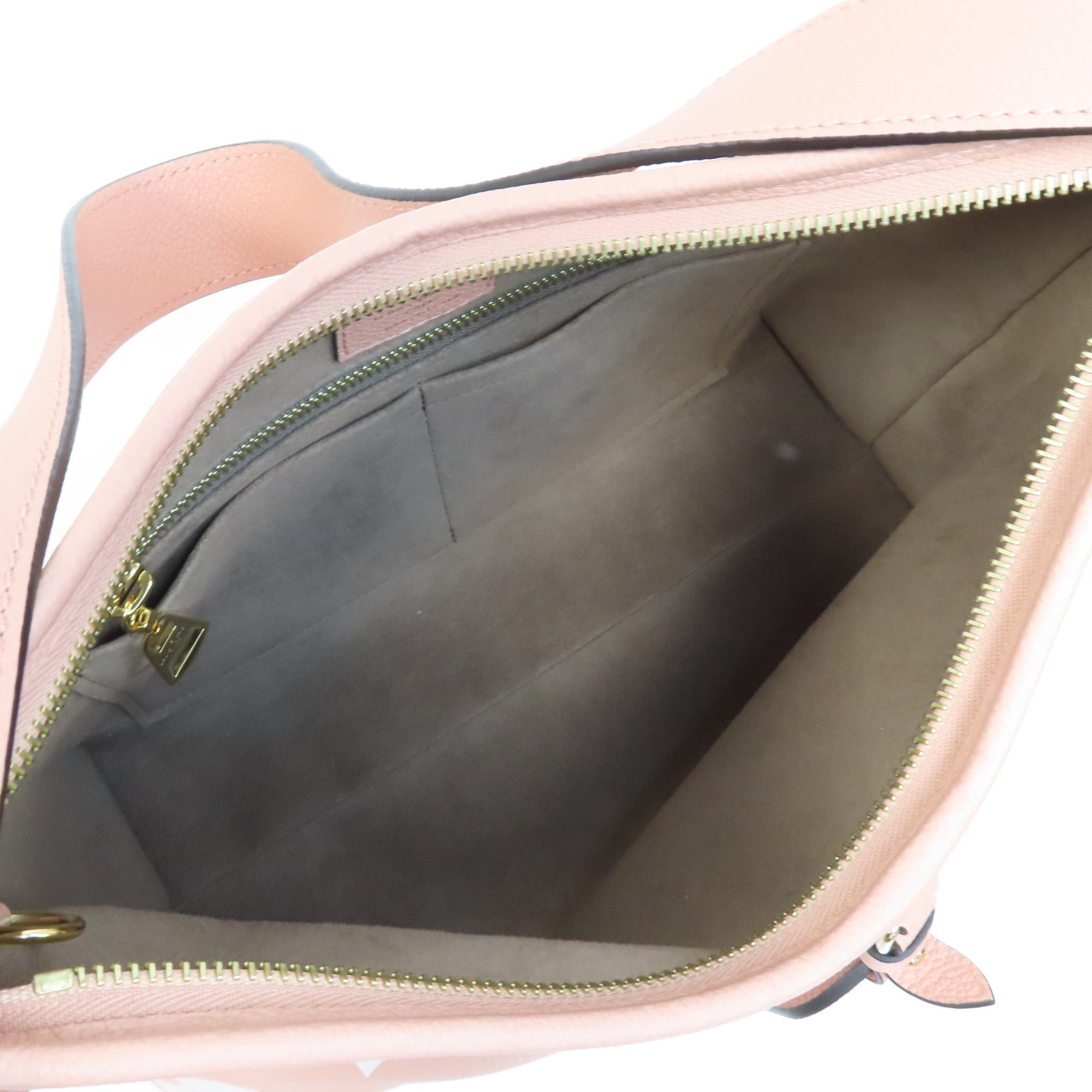 LOUIS VUITTON Monogram Empreinte Carryall Zip金扣肩背袋粉紅色