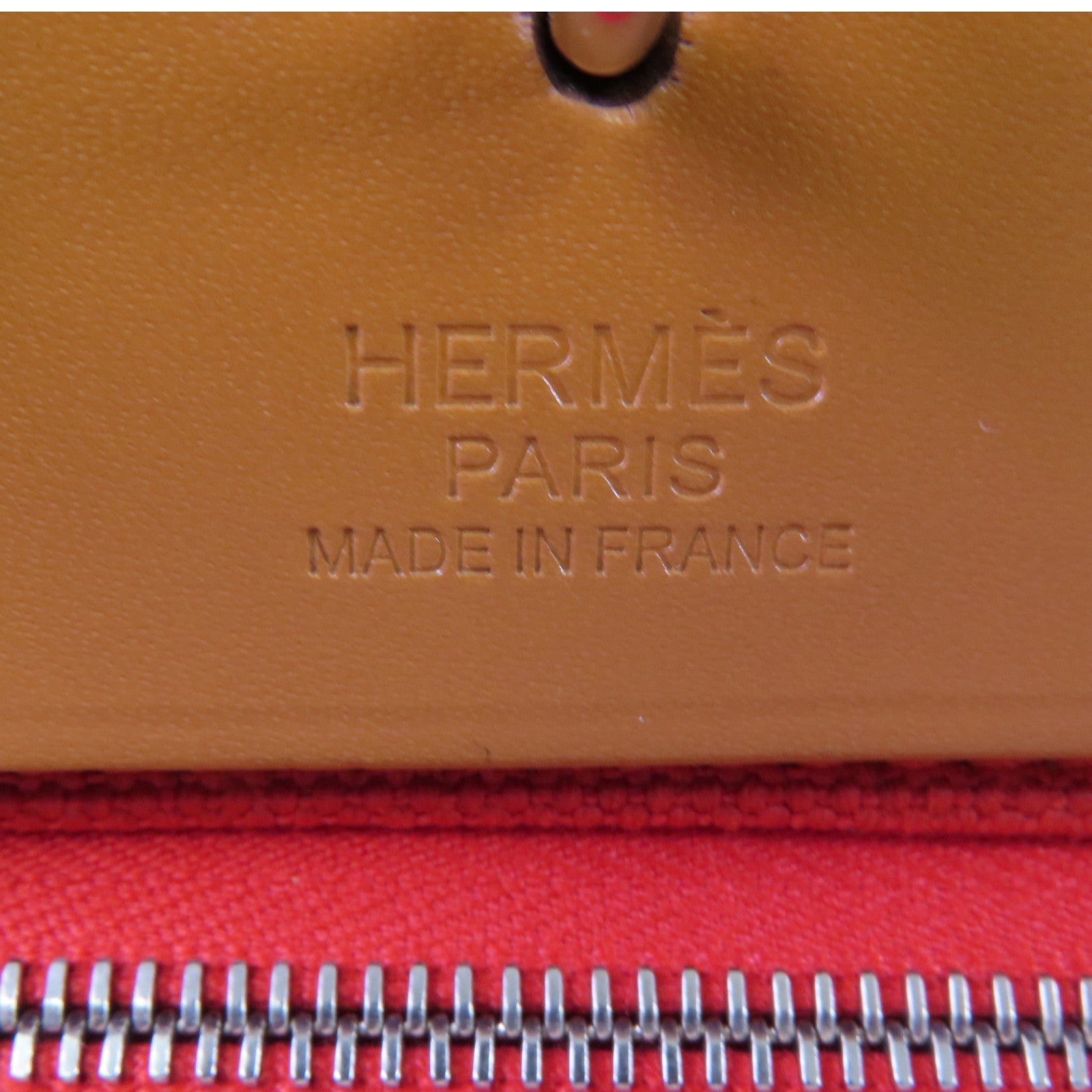 HERMES 帆布Herbag GM銀扣手挽肩背兩用袋