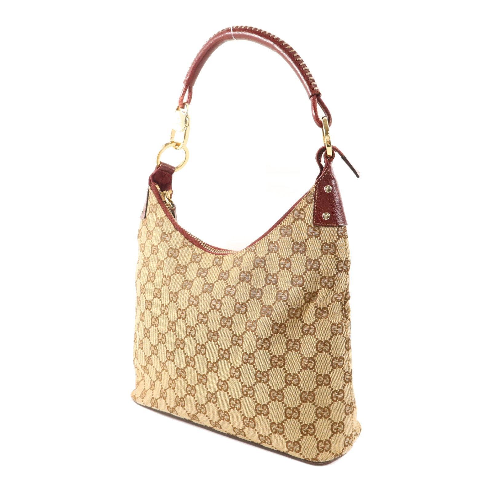 GUCCI 帆布Shoulder Bag金扣肩背袋