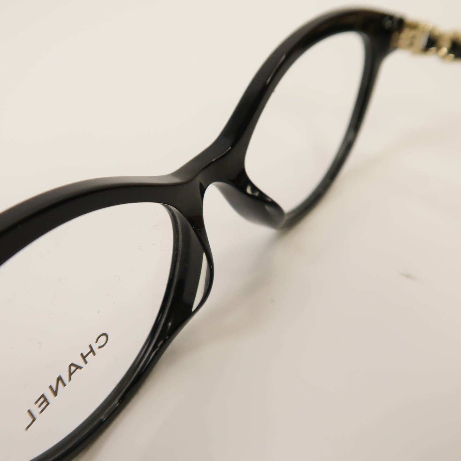 CHANEL 【激減優惠】PVC Glasses金扣眼鏡黑色