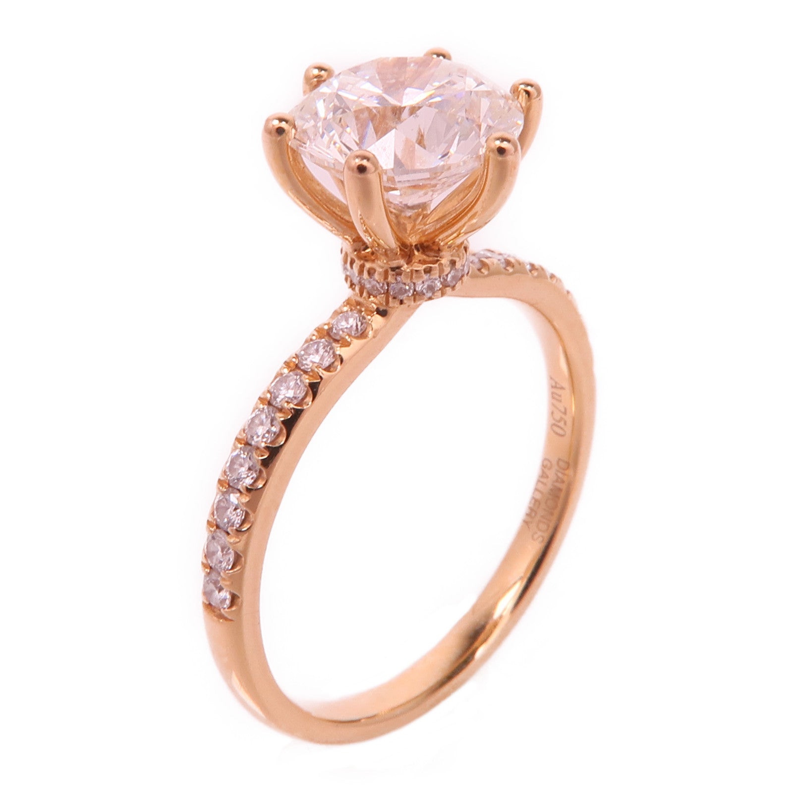 JEWELRY 18K玫瑰金Diamond Ring鑽石戒指US#7