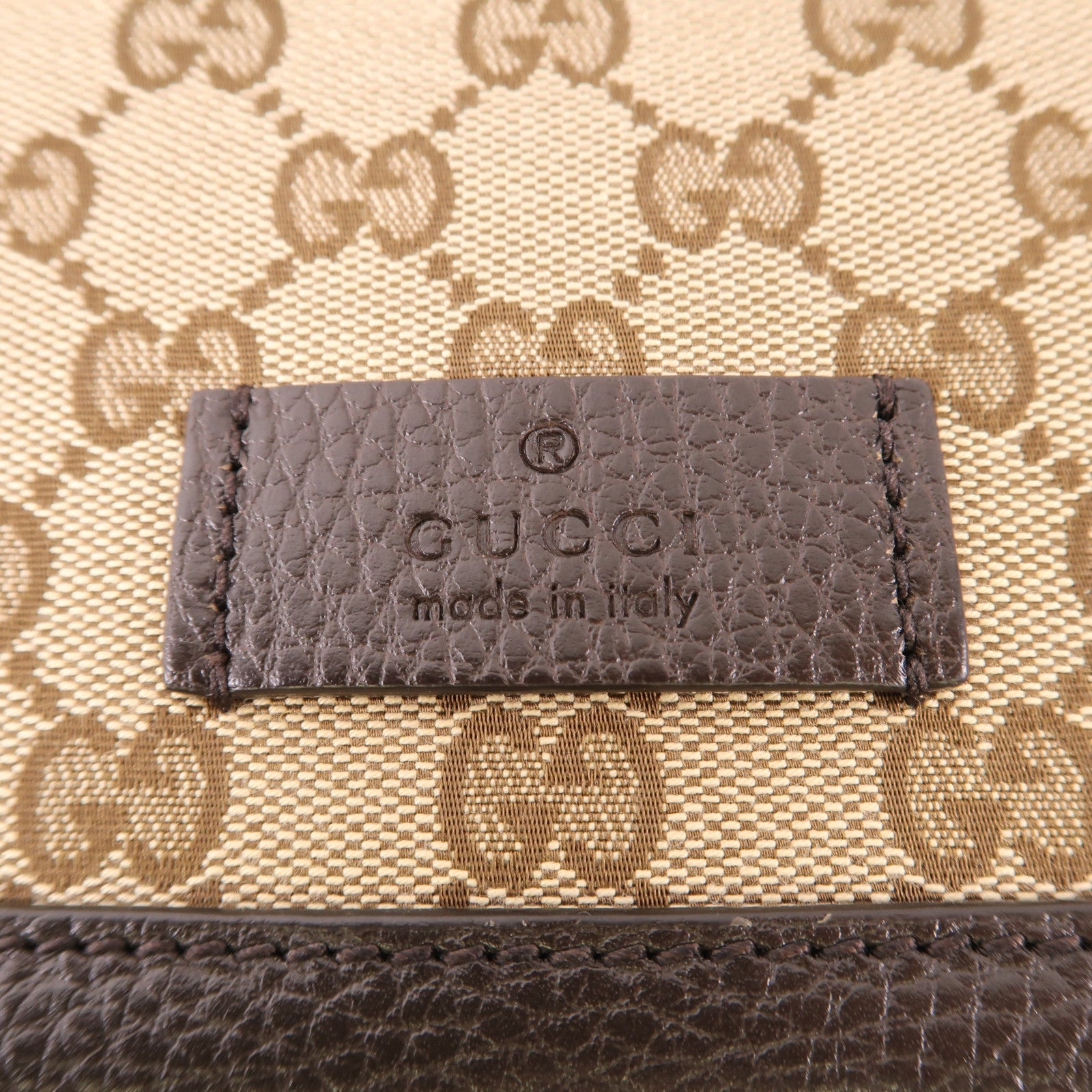 GUCCI 帆布Shoulder Bag銀扣肩背袋