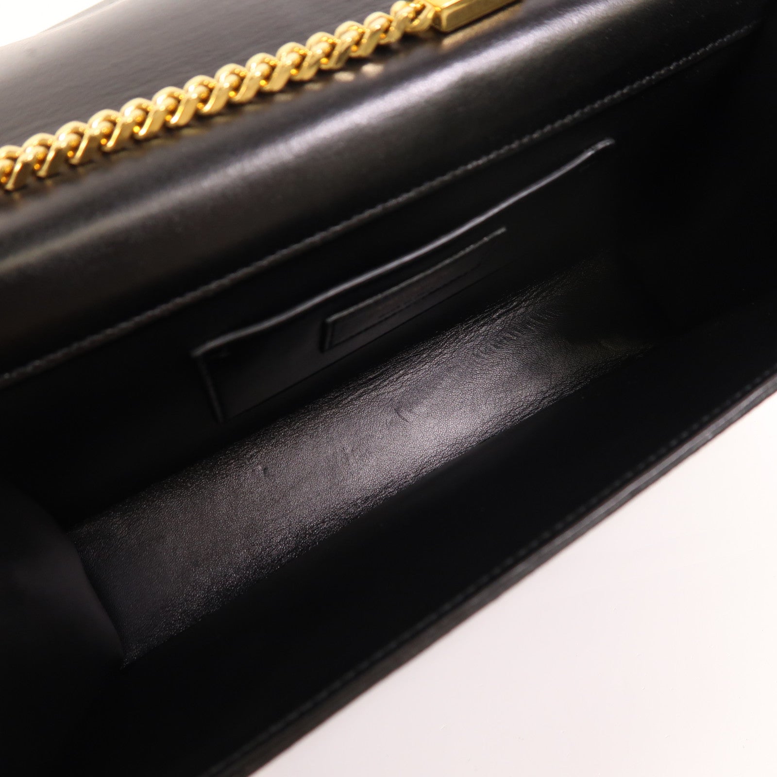 SAINT LAURENT 麂皮皮革Kate金扣鏈帶肩背袋