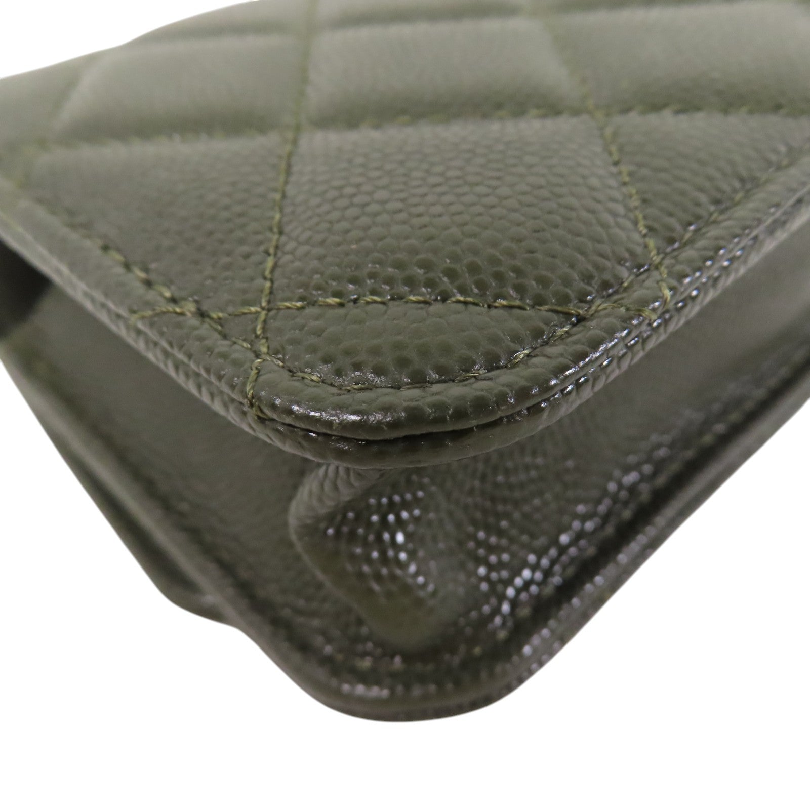 CHANEL 牛皮皮革Coco First WOC金扣鏈帶肩背袋