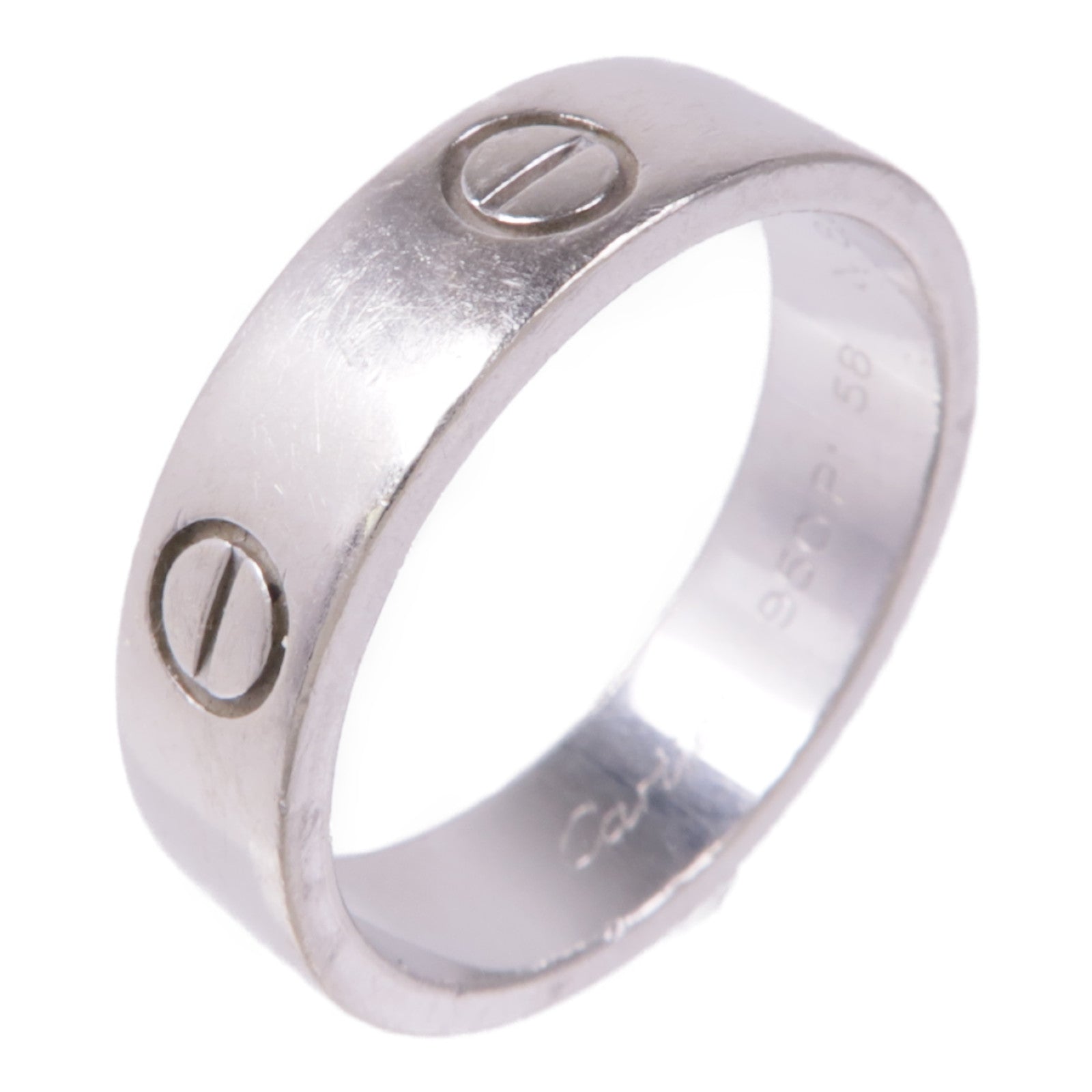CARTIER 18K白金Love Ring戒指Cartier#58/US#8.25