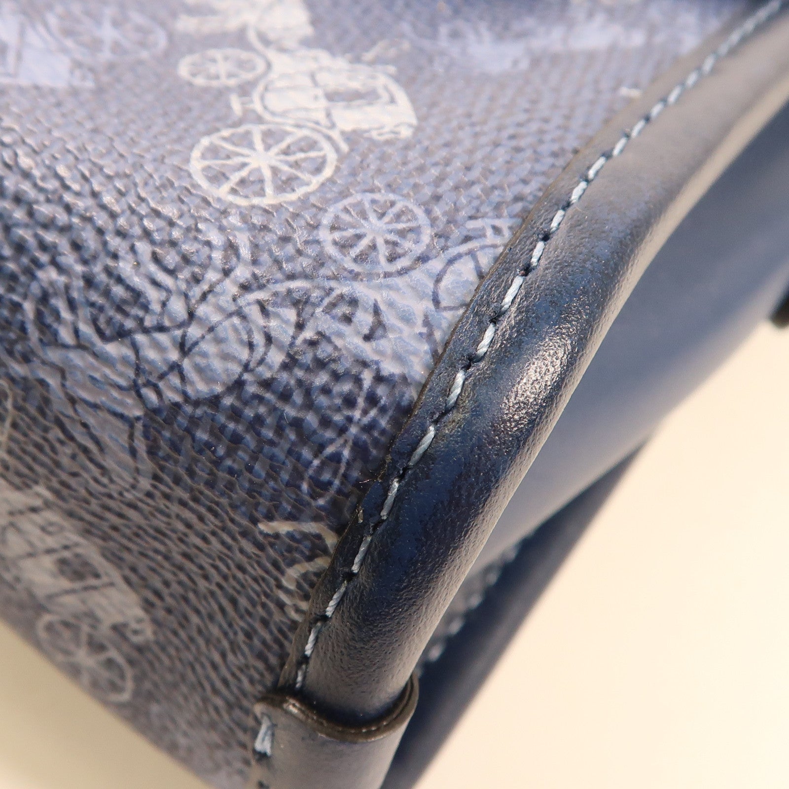 COACH 塗層帆布/牛皮皮革2 way Shoulder金扣肩背袋