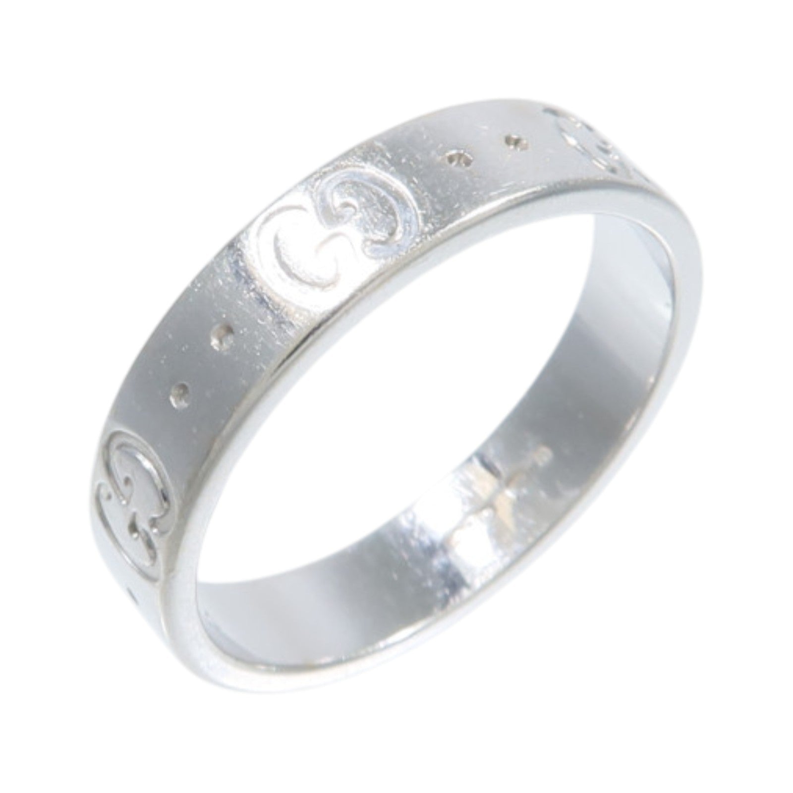 GUCCI 18K白金Icon Ring戒指