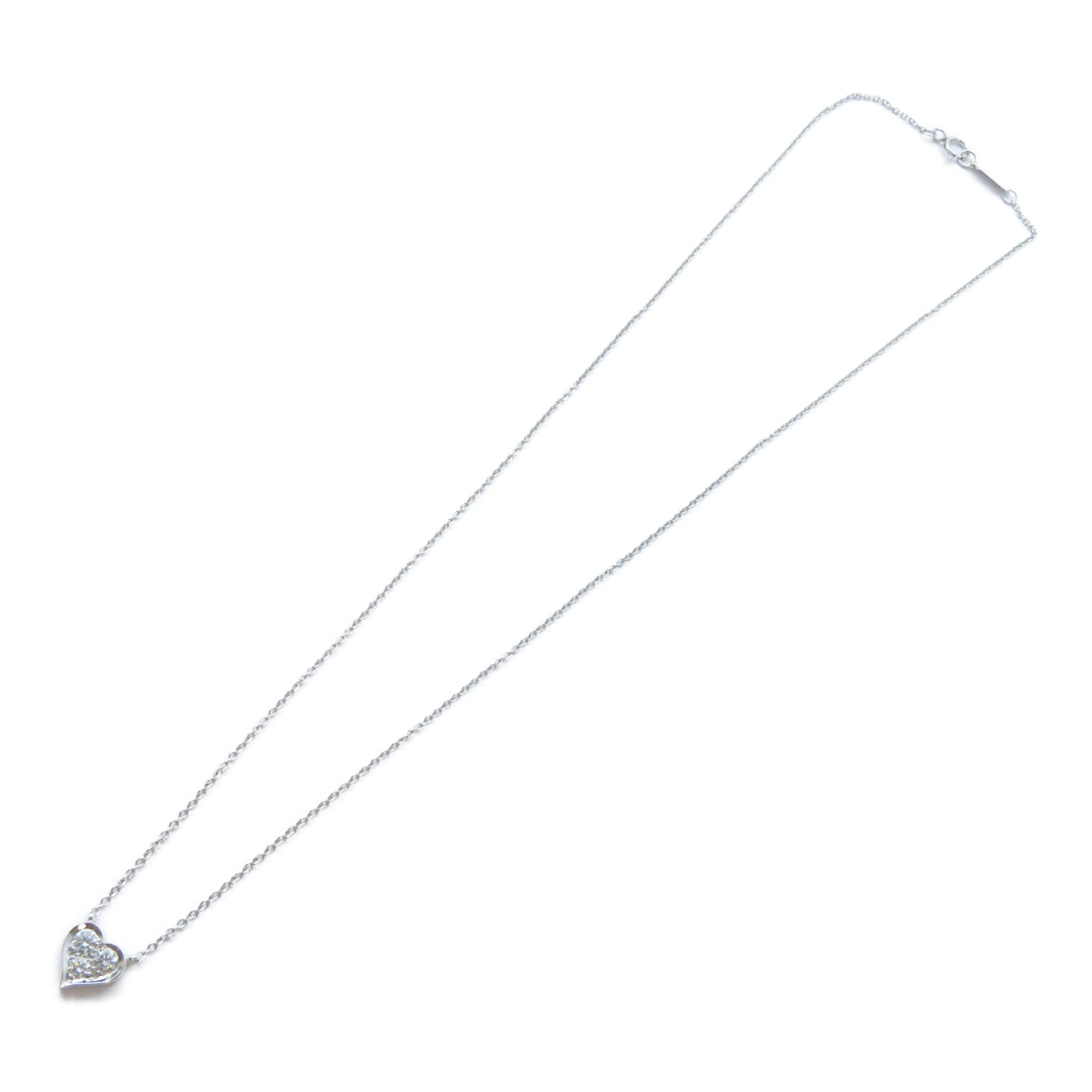TIFFANY＆CO PT950鉑金Heart Diamond Necklace鑽石項鍊