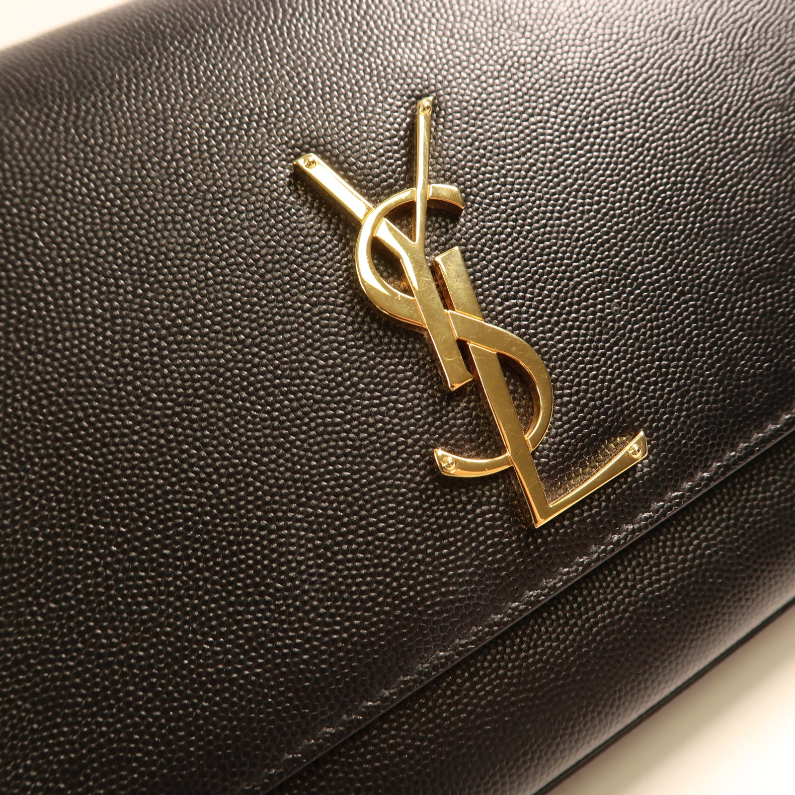 SAINT LAURENT 牛皮皮革Shoulder Bag金扣肩背袋