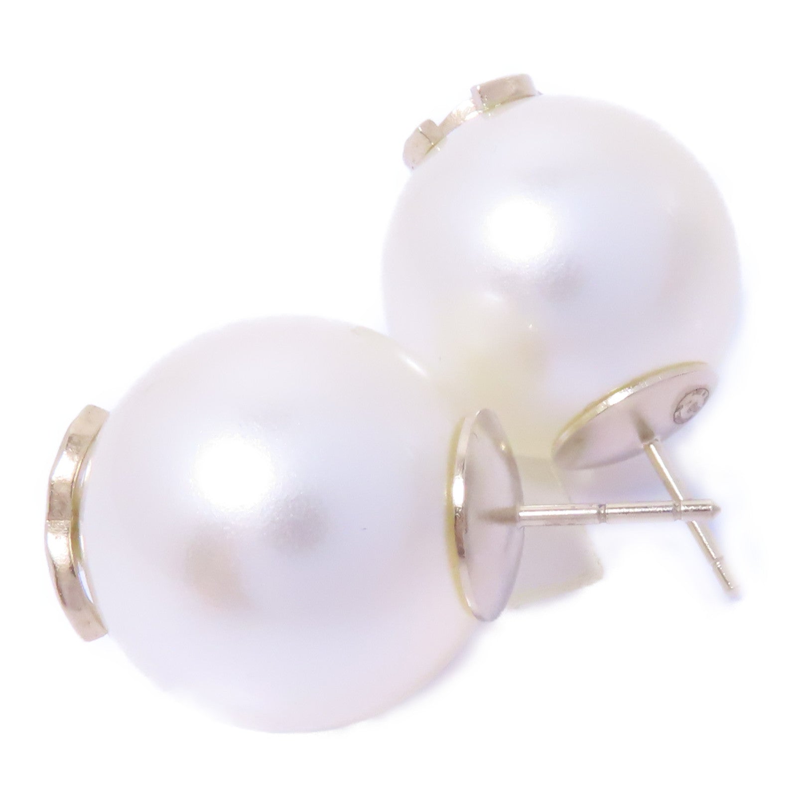 CHANEL PVC/金屬Earrings耳環白色/金色