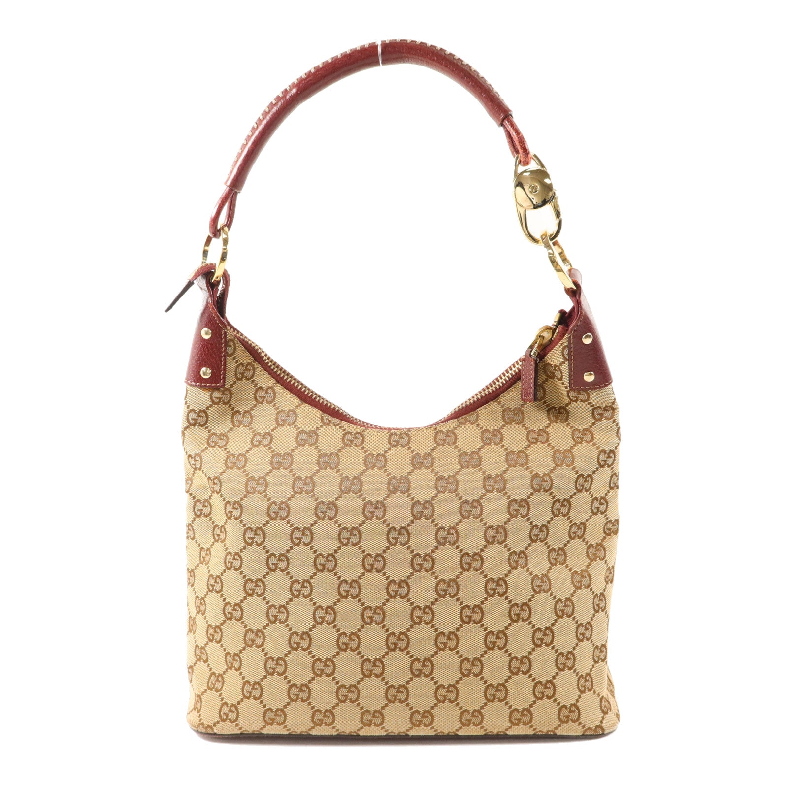 GUCCI 帆布Shoulder Bag金扣肩背袋
