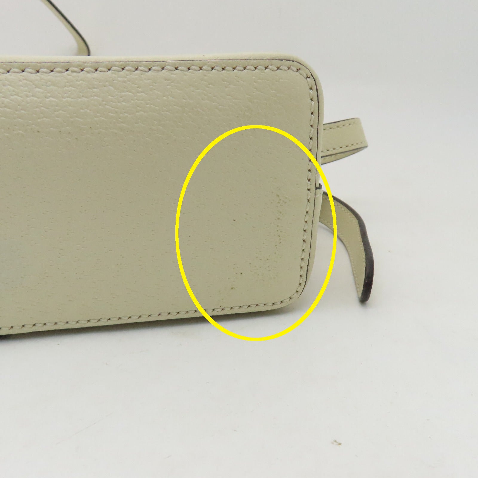 GUCCI 牛皮皮革Ophidia GG金扣肩背袋白色