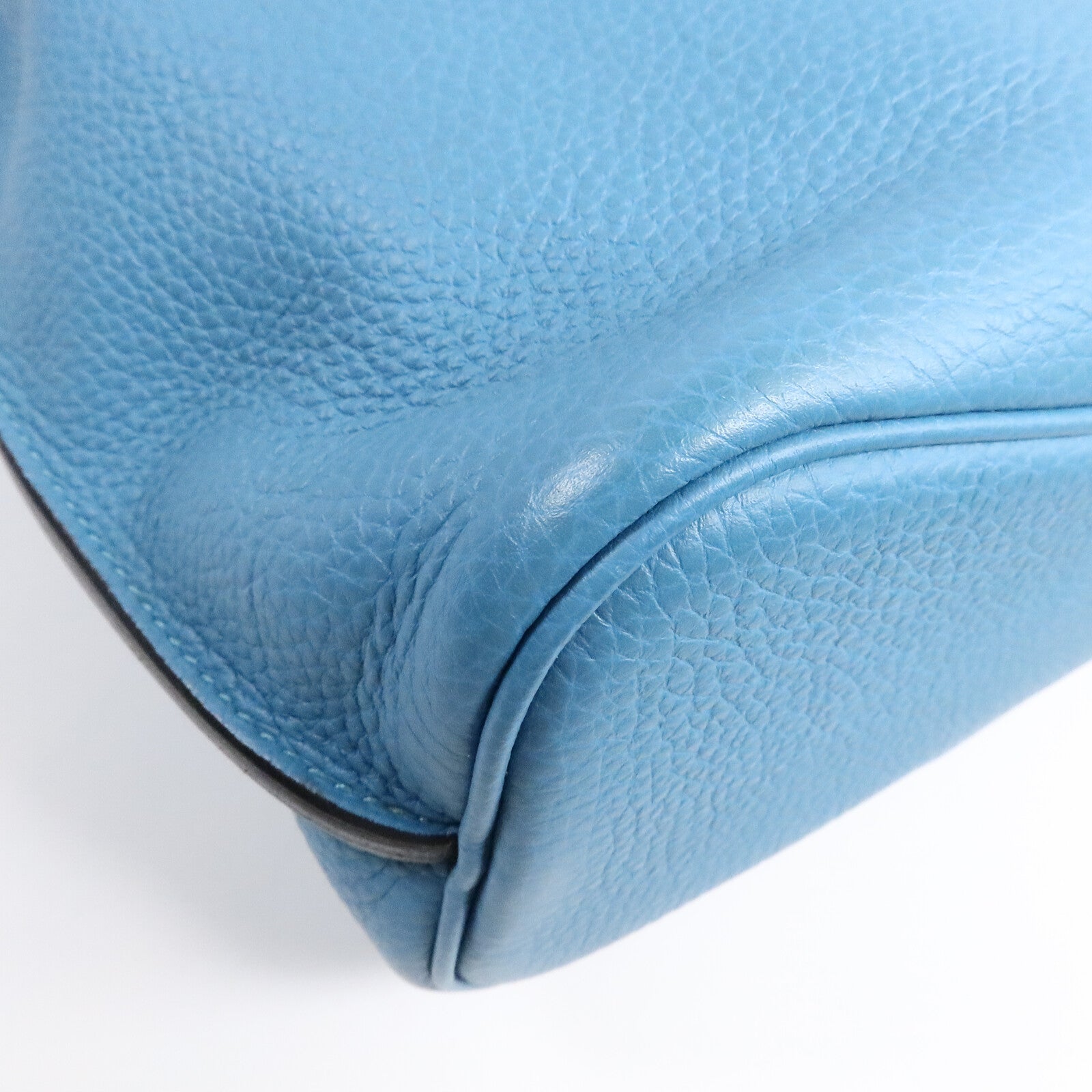 HERMES Clemence皮革So Kelly 22肩背袋Turquoise