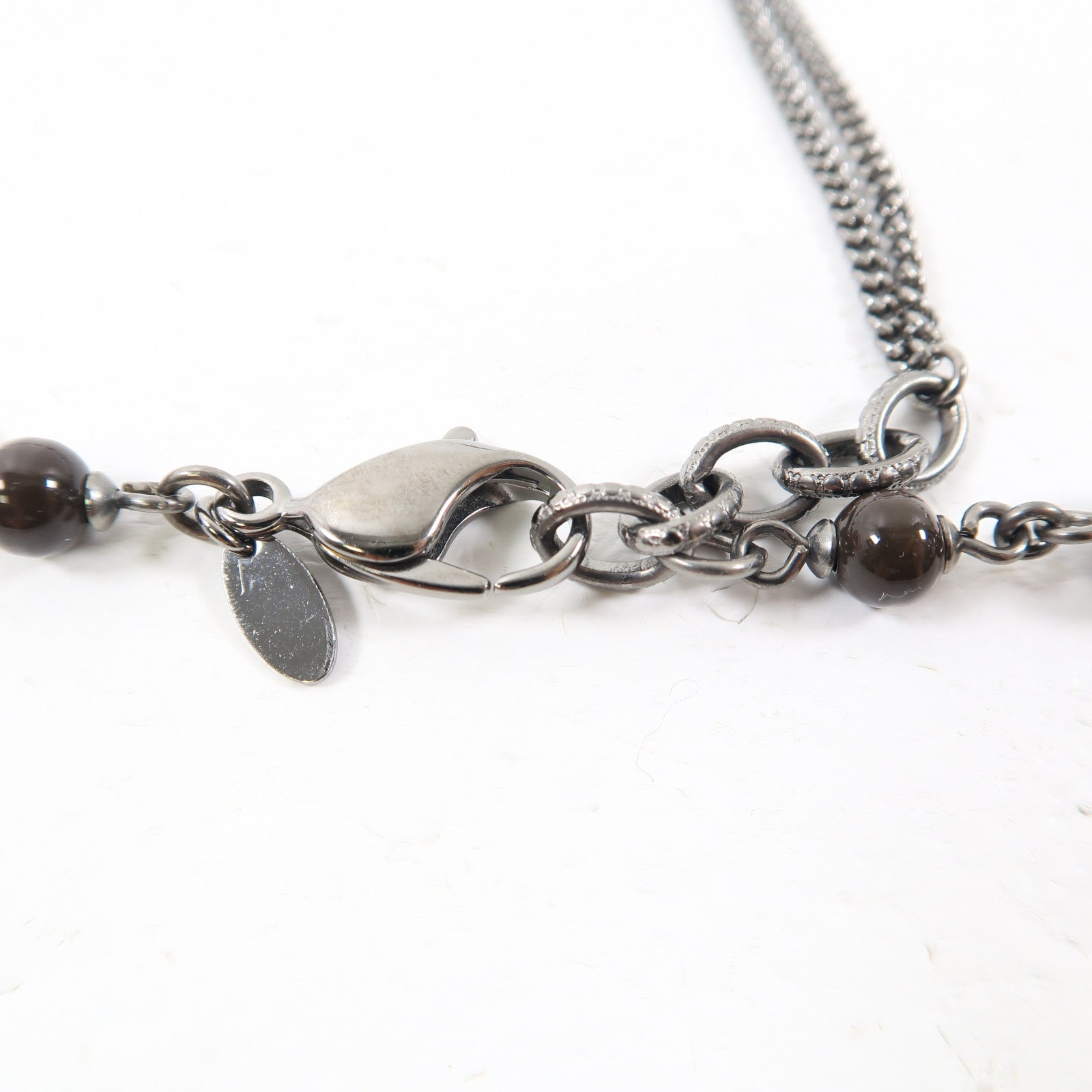 CHANEL 金屬Necklace項鍊黑色/銀色