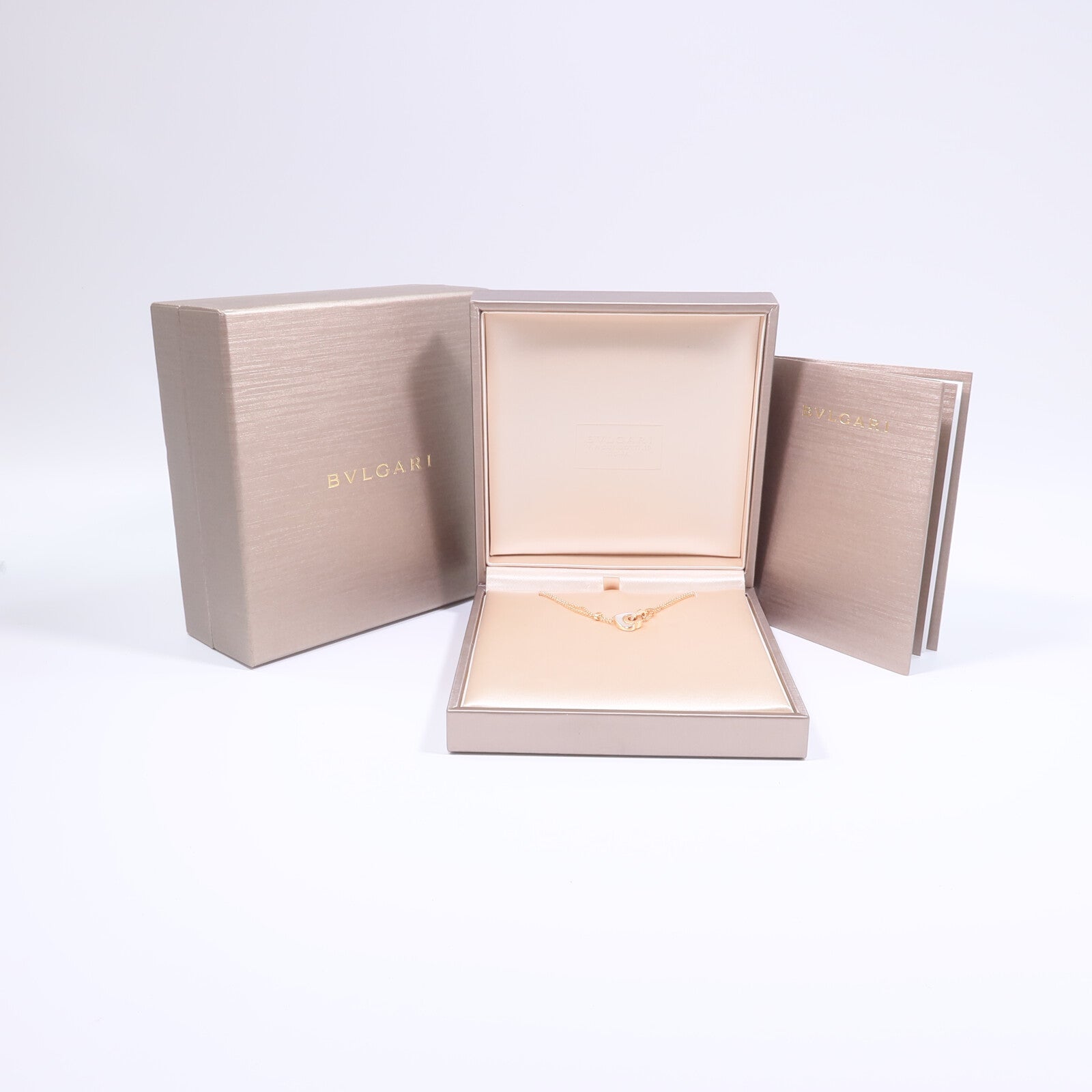BVLGARI 18K玫瑰金Cuore Bracelet珍珠母貝/鑽石手鏈