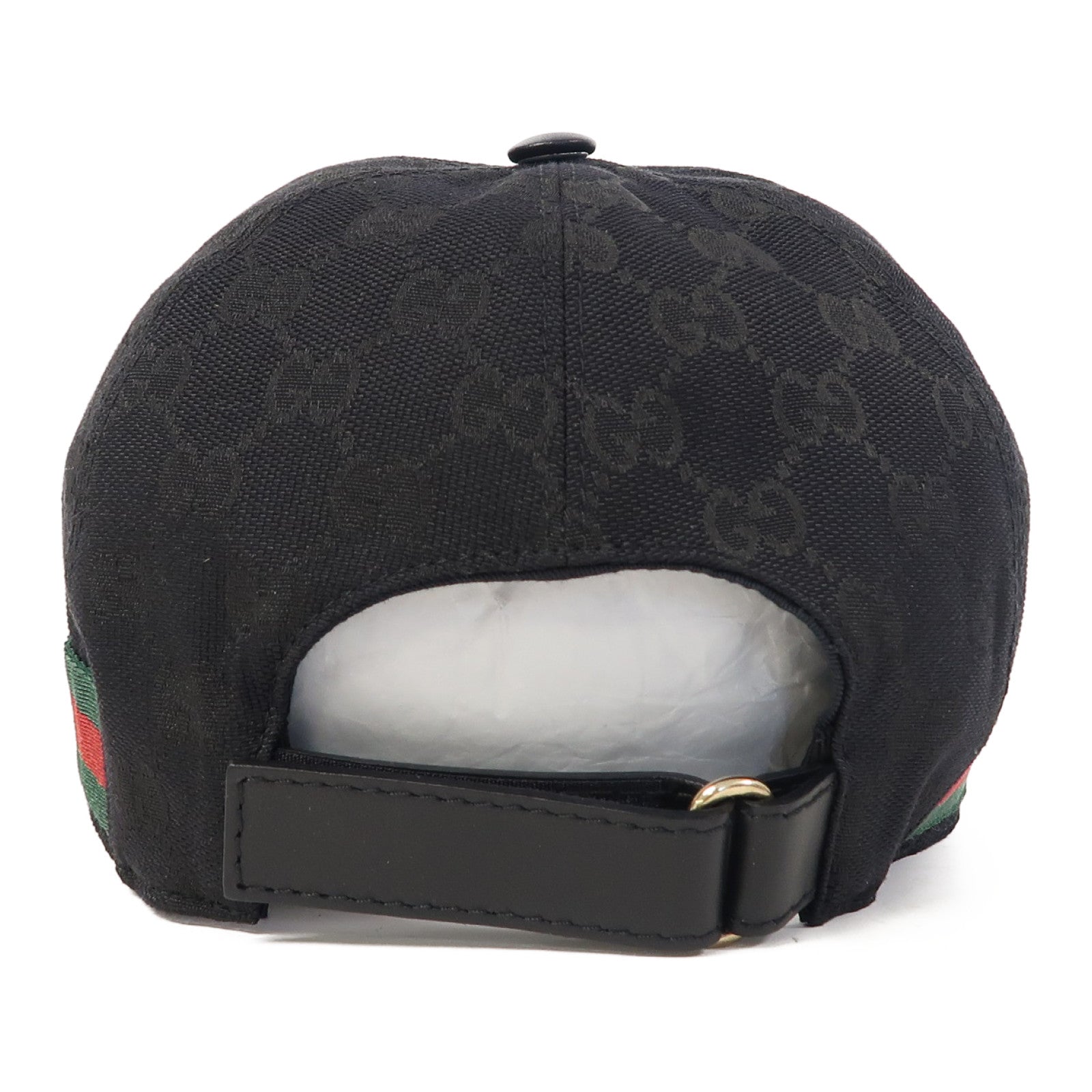 GUCCI 帆布Original GG Canvas Baseball Hat With Web帽子黑色