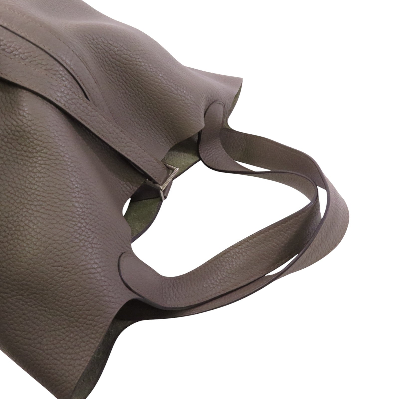 HERMES Clemence皮革Picotin MM銀扣手挽大