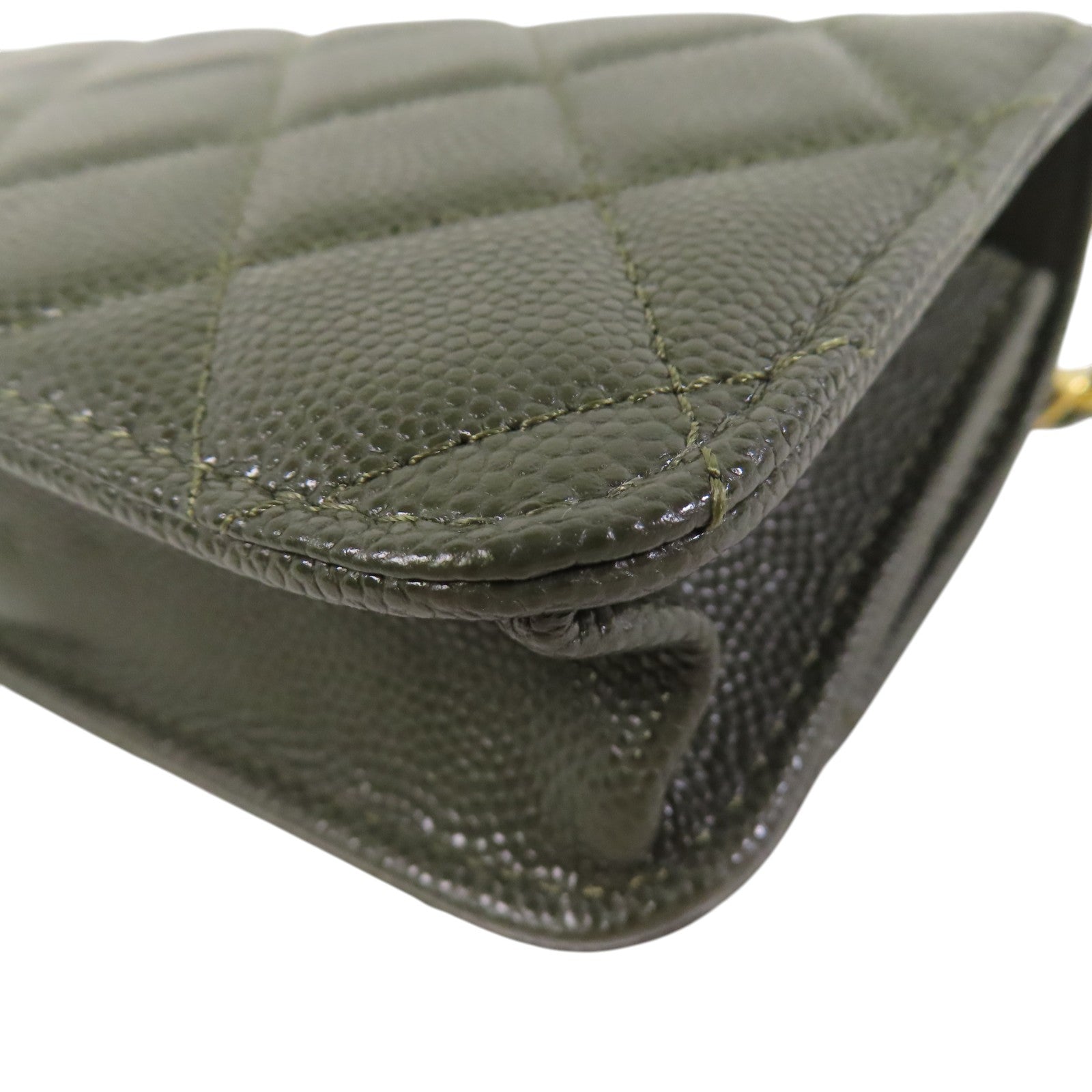 CHANEL 牛皮皮革Coco First WOC金扣鏈帶肩背袋