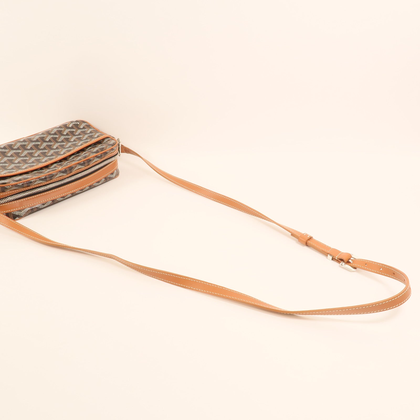GOYARD 塗層帆布Cap Vert PM銀扣肩背袋