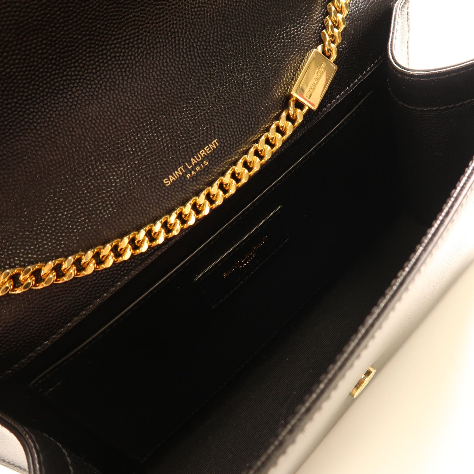 SAINT LAURENT 牛皮皮革Shoulder Bag金扣肩背袋