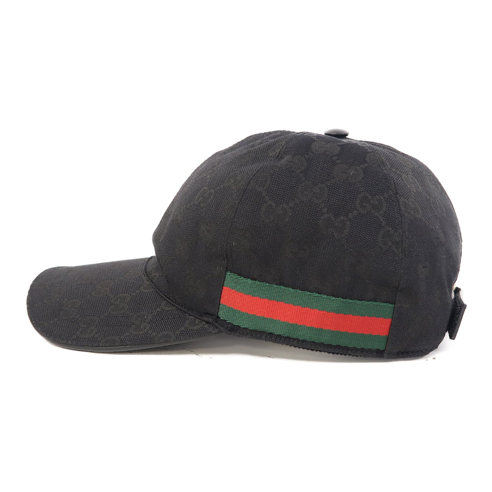 GUCCI 帆布Original GG Canvas Baseball Hat With Web帽子黑色