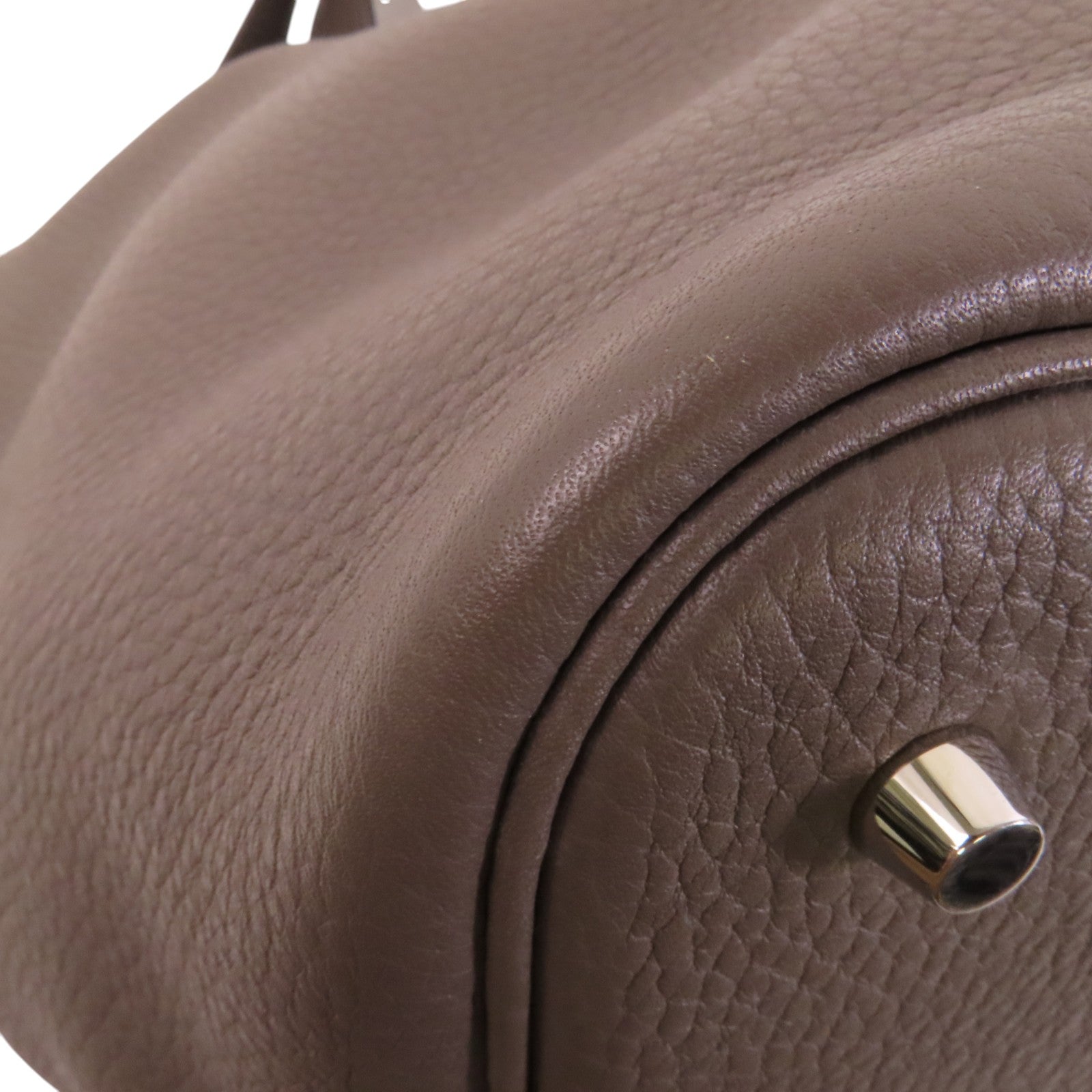 HERMES Clemence皮革Picotin MM銀扣手挽大