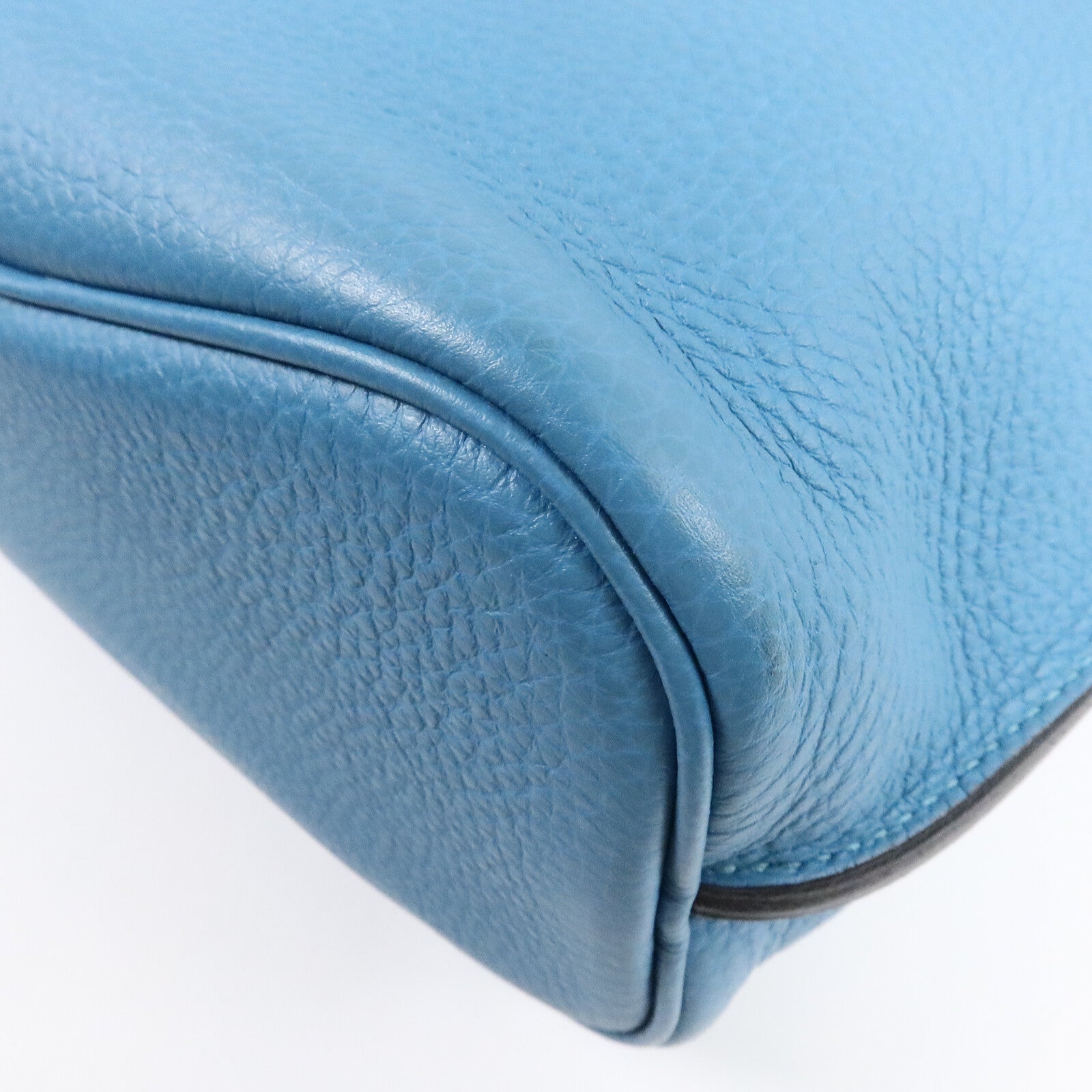 HERMES Clemence皮革So Kelly 22肩背袋Turquoise