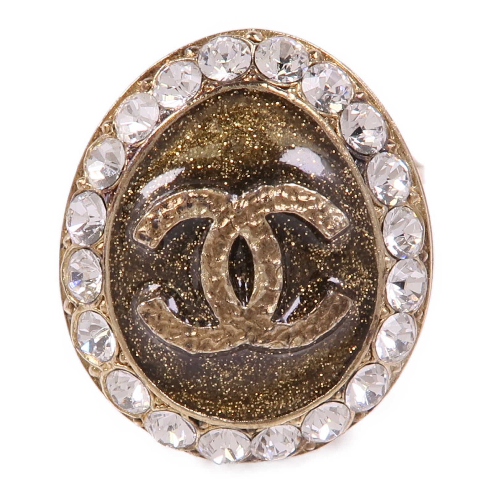 CHANEL CC Ring Accessories Metal US#6.25 Gold