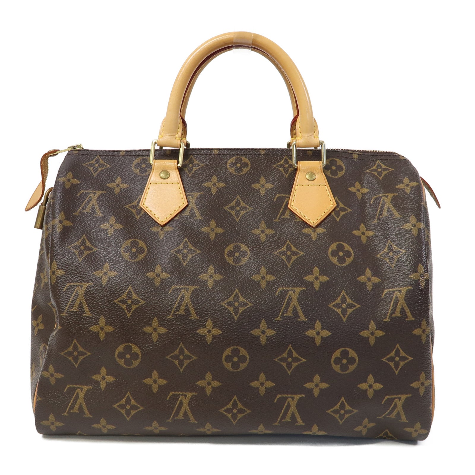 LOUIS VUITTON Monogram Speedy 30金扣手挽袋啡色