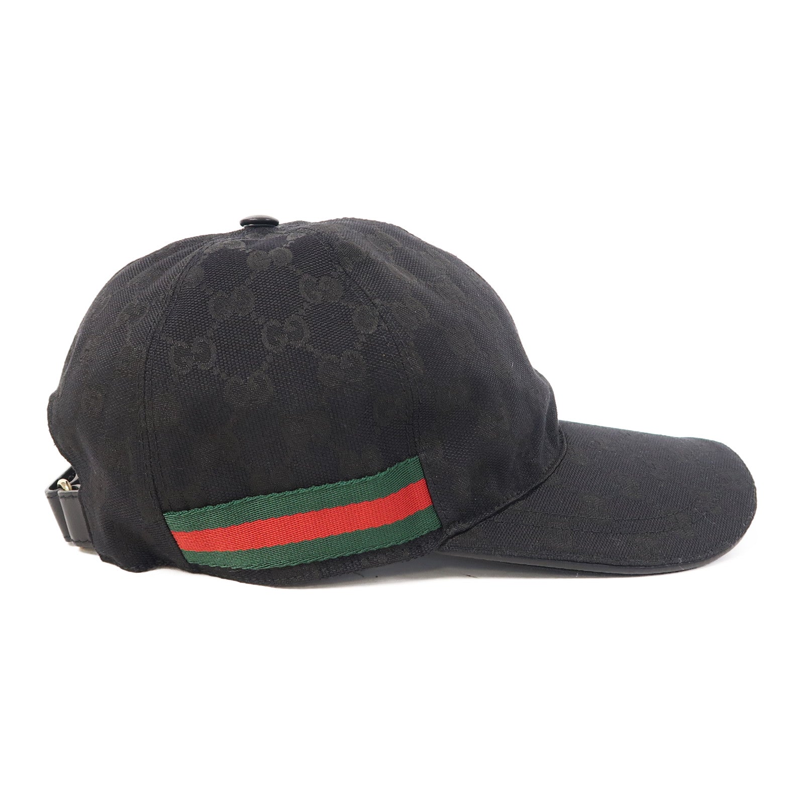 GUCCI 帆布Original GG Canvas Baseball Hat With Web帽子黑色
