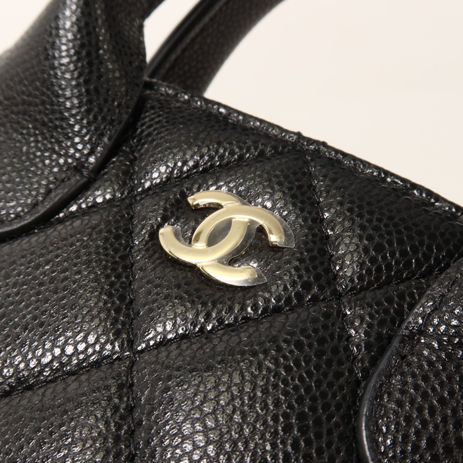 CHANEL 牛皮皮革Top Handle Clutch Bag鏈帶手挽肩背兩用袋